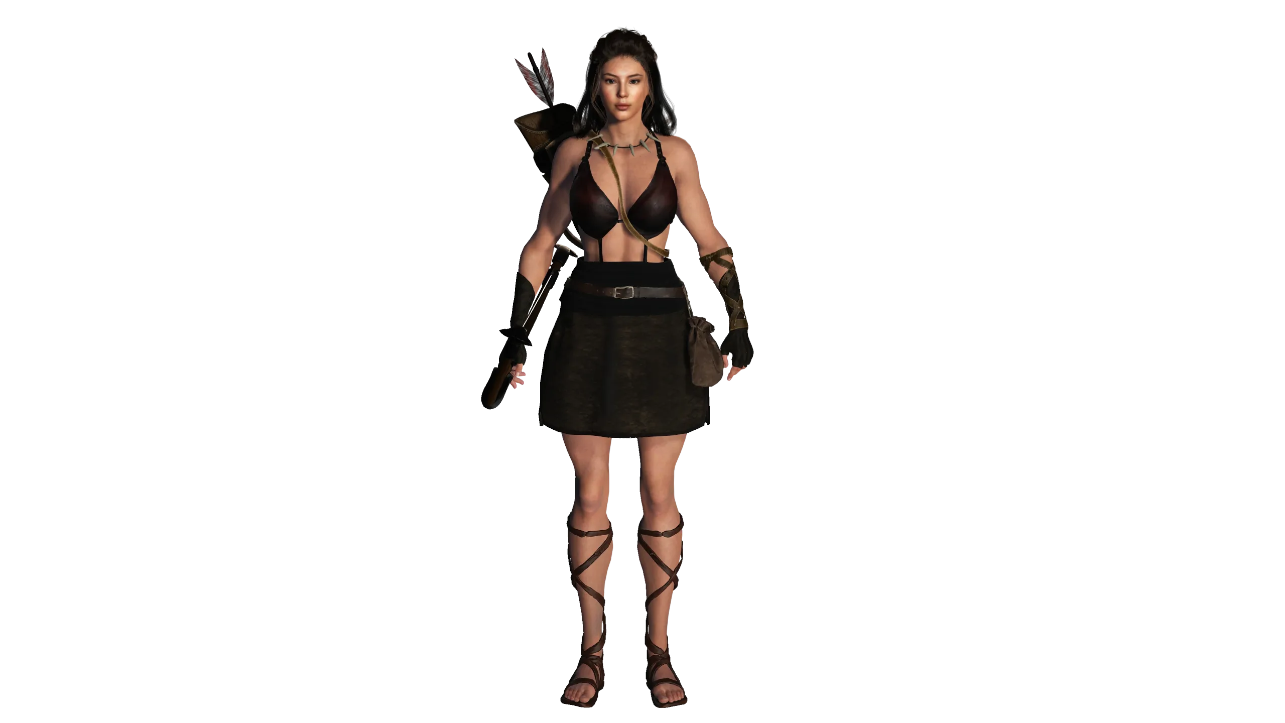 AAA 3D FANTASY FEMALE WARRIOR 02 - HUMAN RIGGED CHARACTER