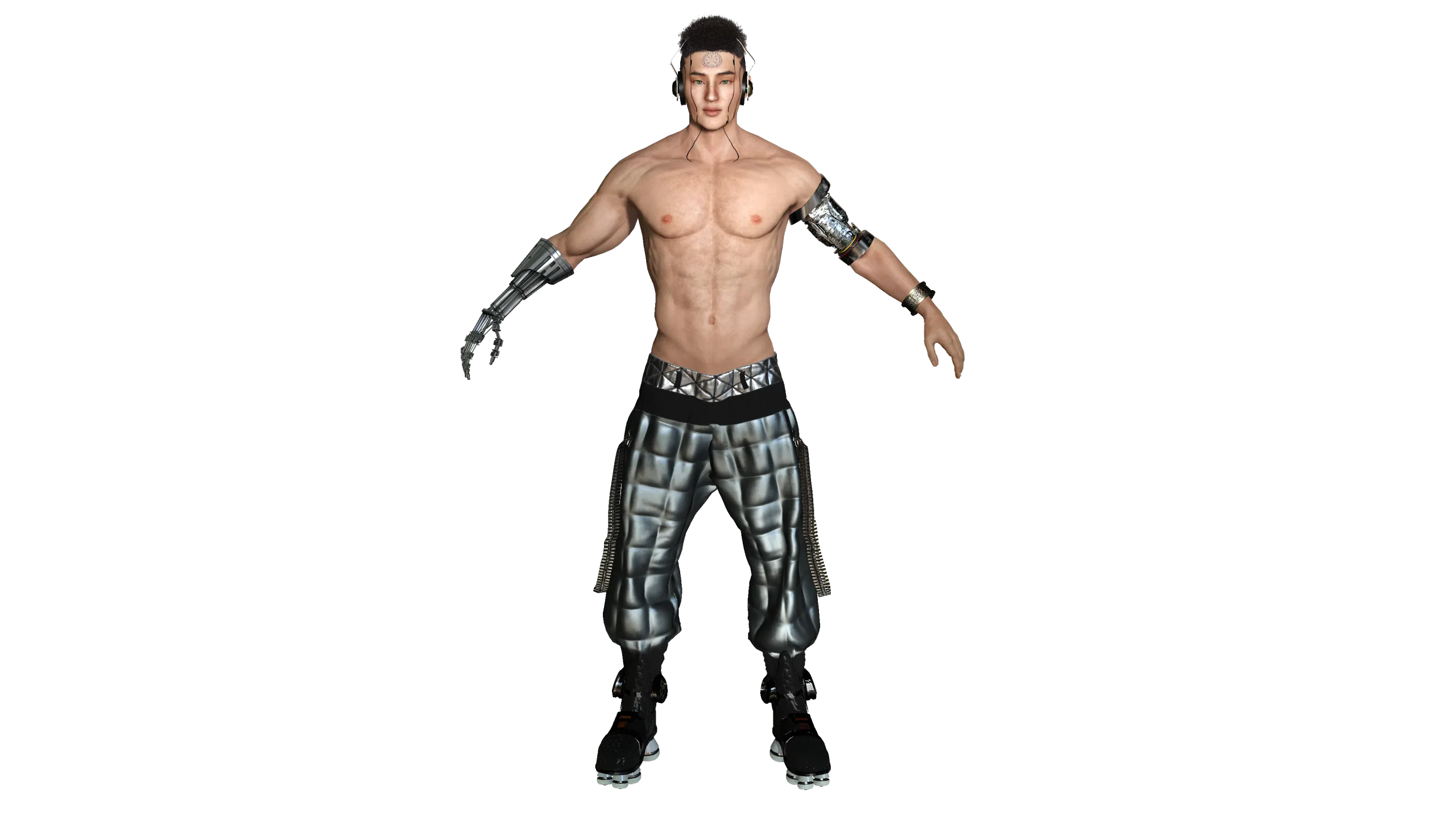 AAA 3D Cyborg Futuristic Male 02 -Game Ready Realistic Character