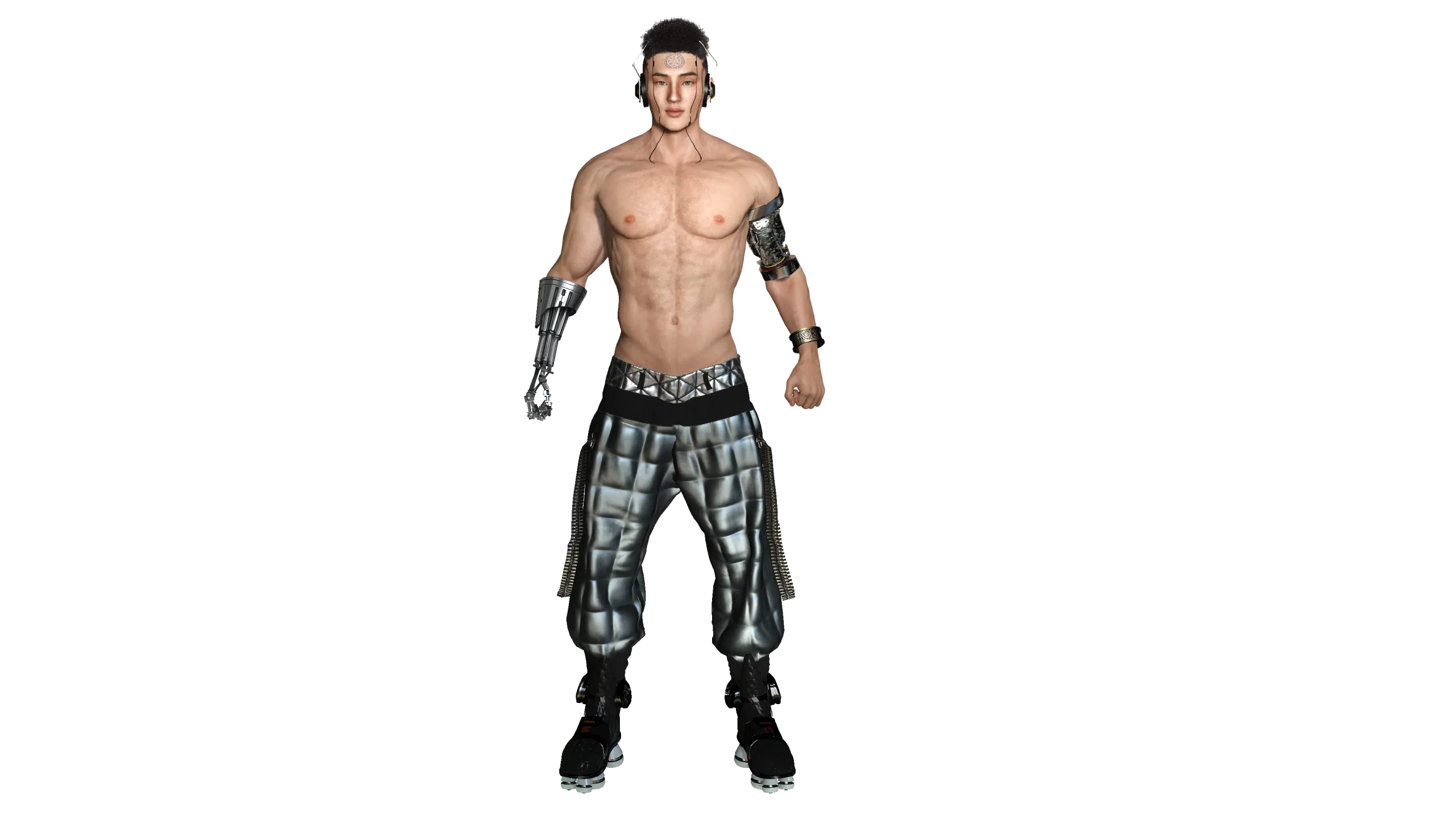 AAA 3D Cyborg Futuristic Male 02 -Game Ready Realistic Character
