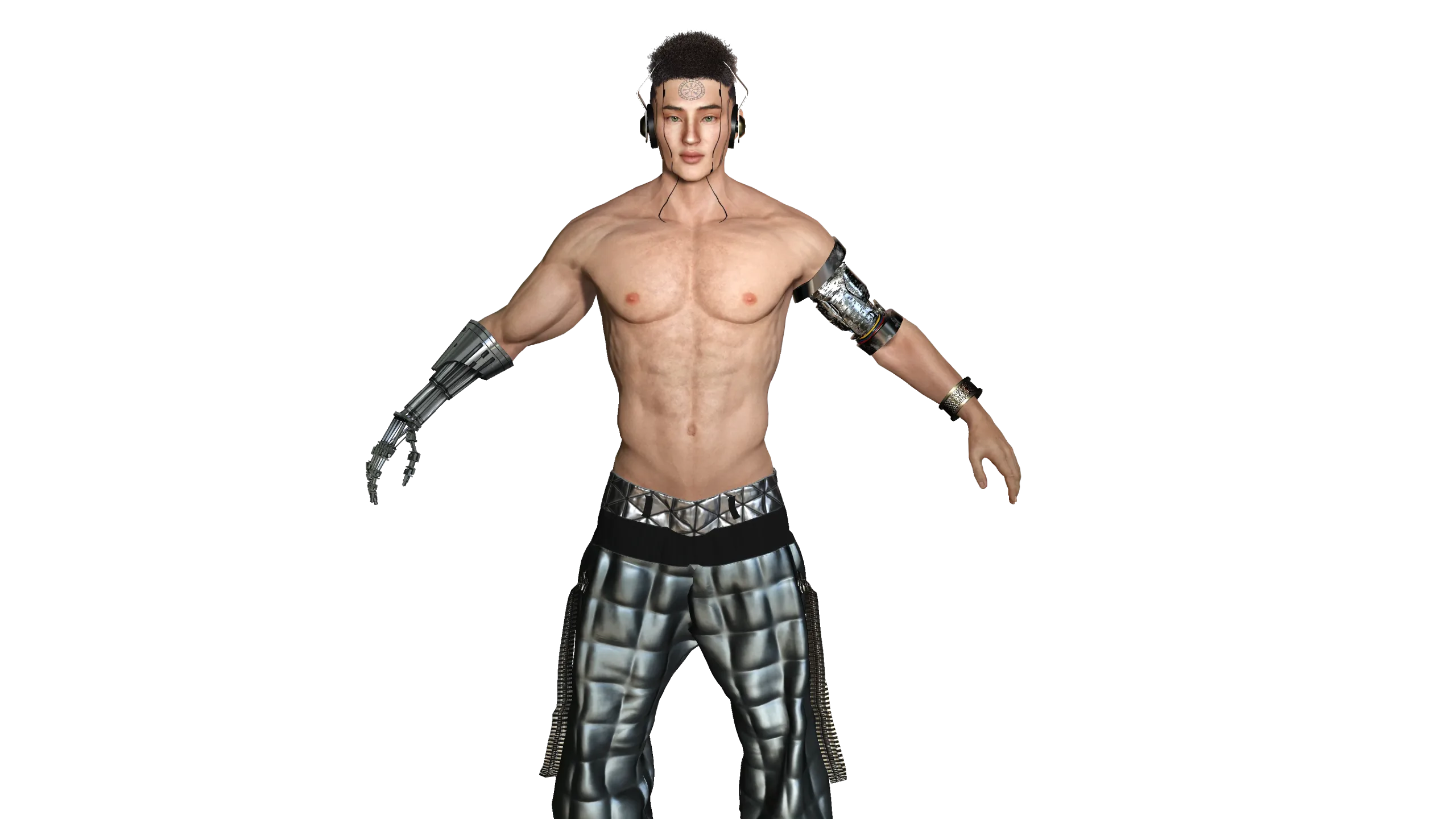 AAA 3D Cyborg Futuristic Male 02 -Game Ready Realistic Character