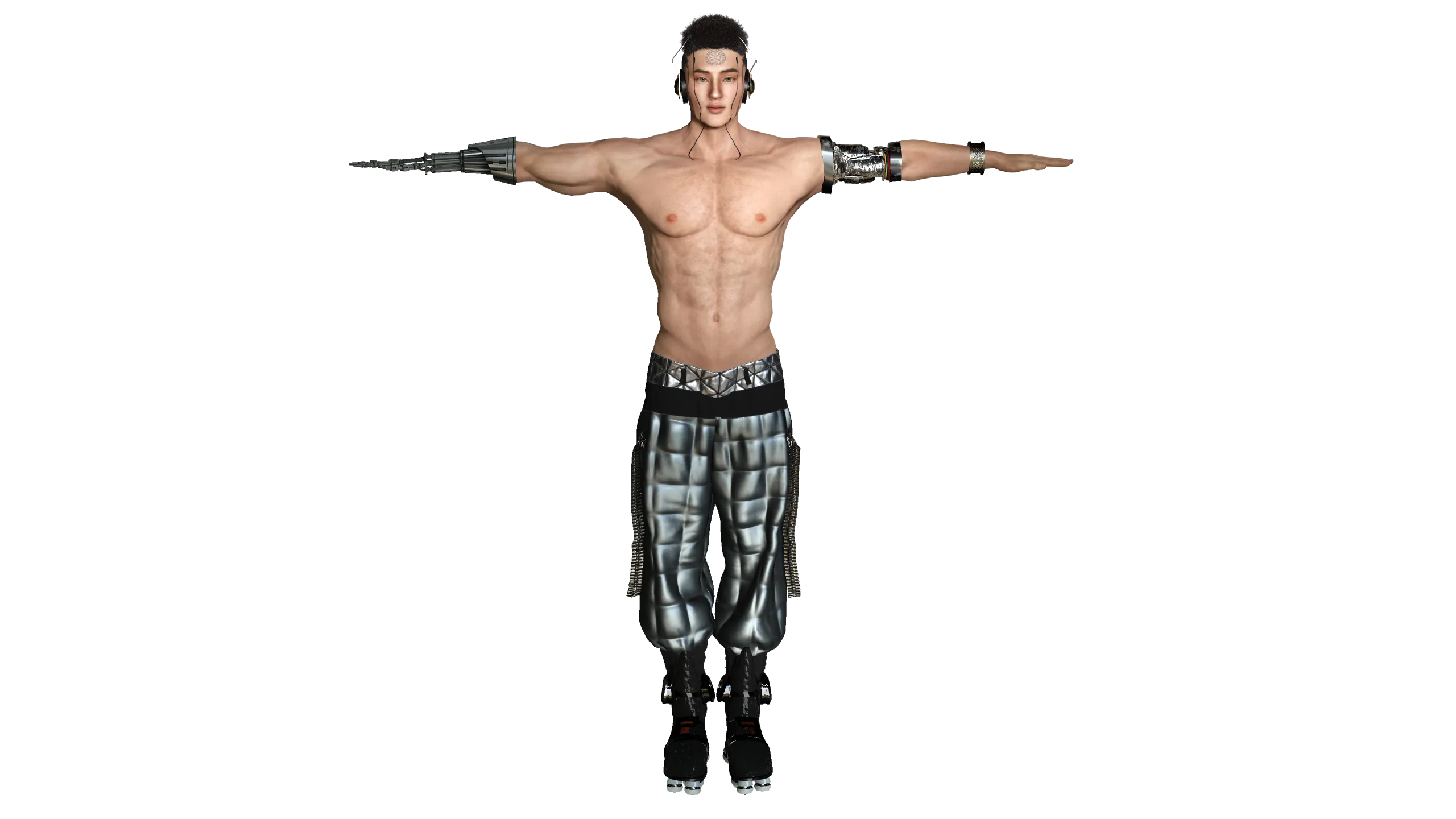 AAA 3D Cyborg Futuristic Male 02 -Game Ready Realistic Character