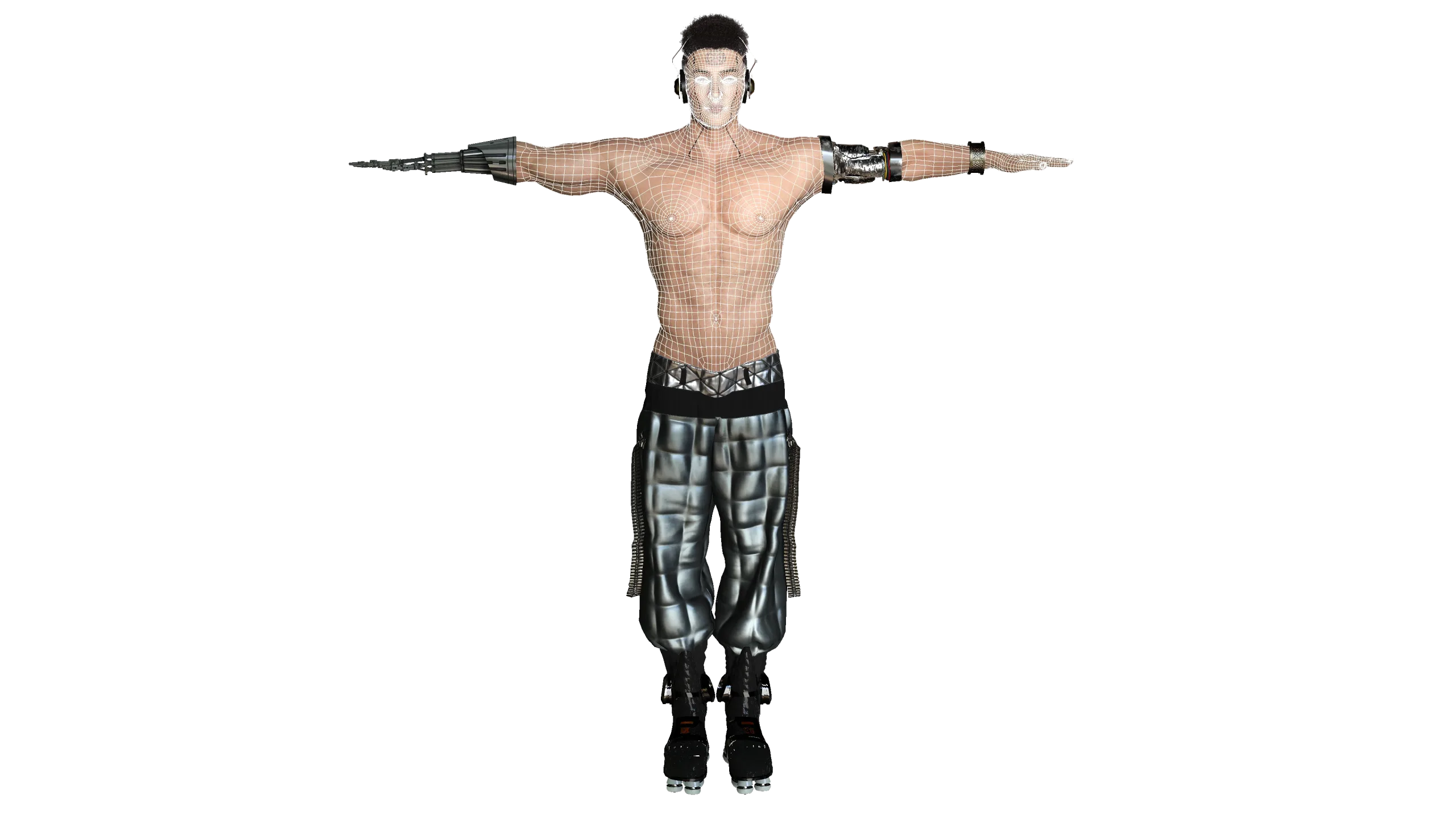 AAA 3D Cyborg Futuristic Male 02 -Game Ready Realistic Character