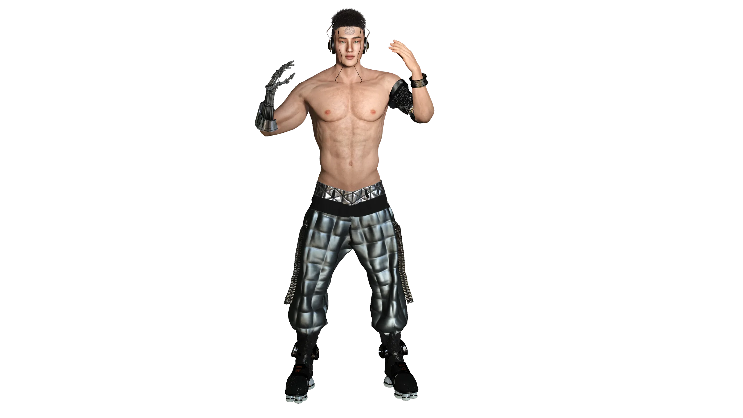 AAA 3D Cyborg Futuristic Male 02 -Game Ready Realistic Character