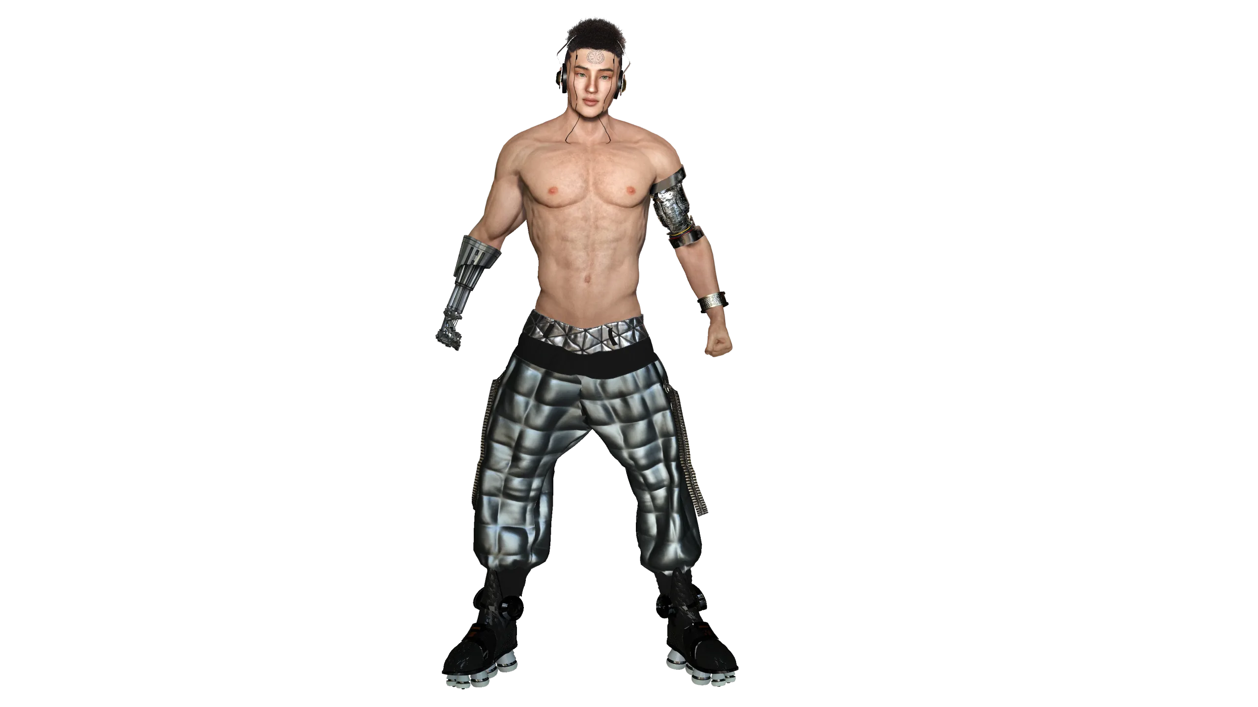 AAA 3D Cyborg Futuristic Male 02 -Game Ready Realistic Character