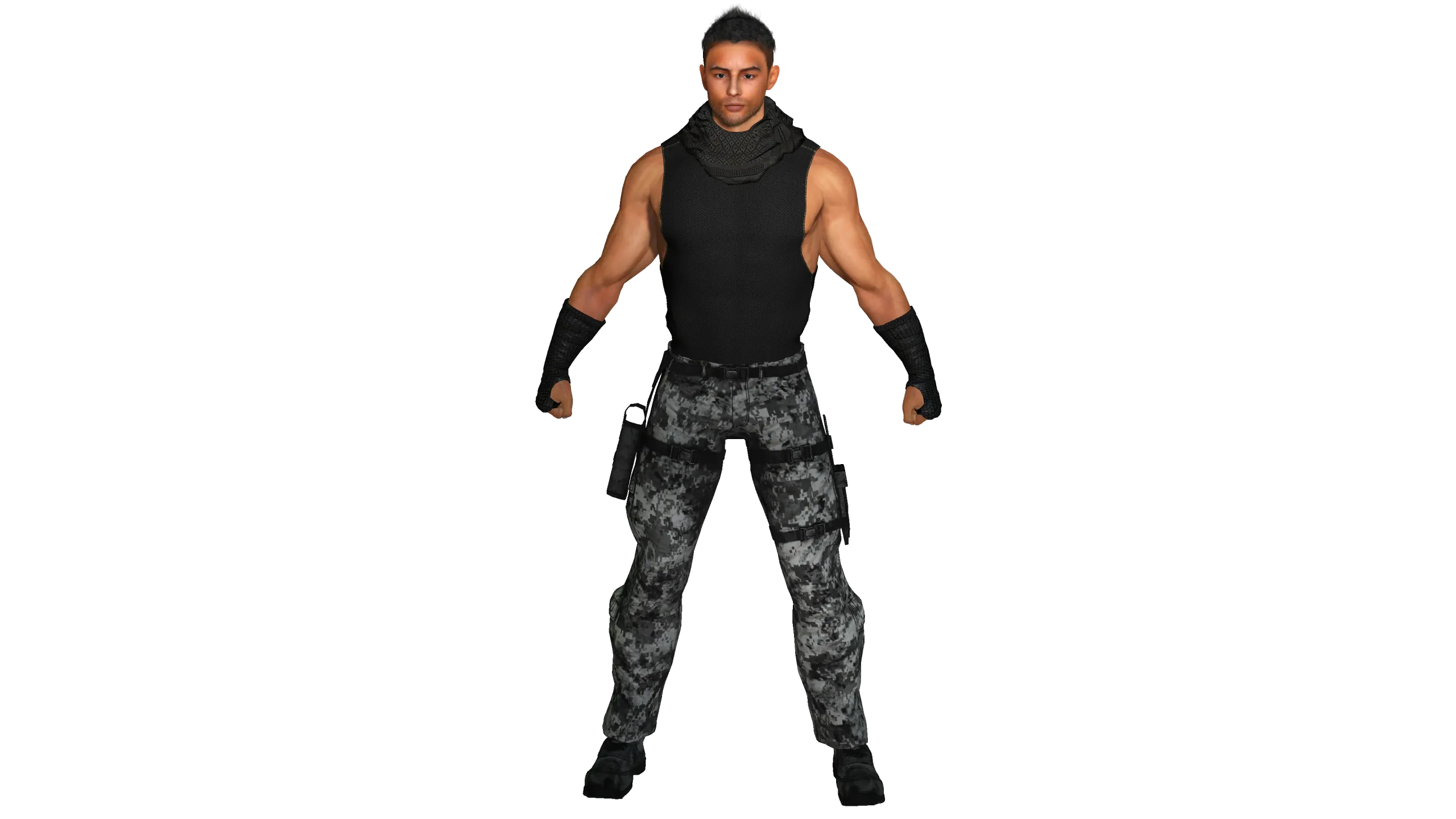 AAA 3D MALE ARMY CHARACTER 01 - HUMAN RIGGED GAME READY