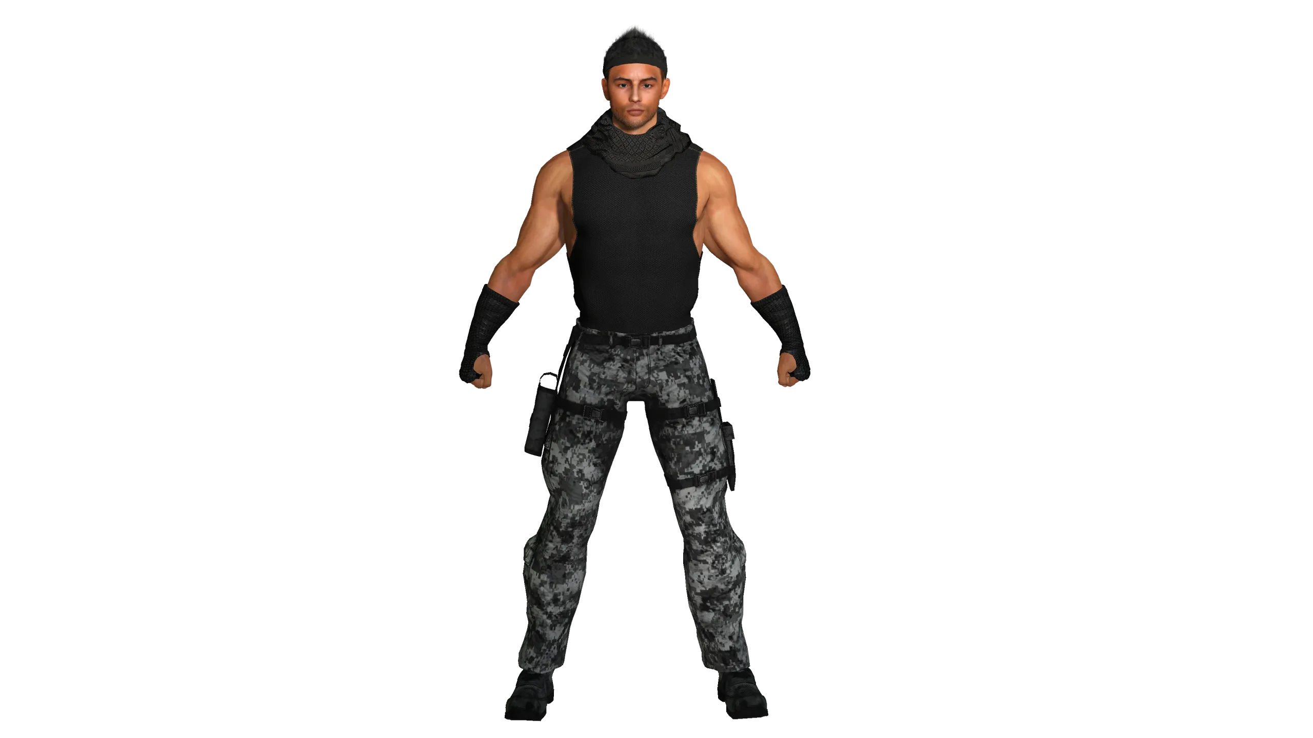 AAA 3D MALE ARMY CHARACTER 01 - HUMAN RIGGED GAME READY