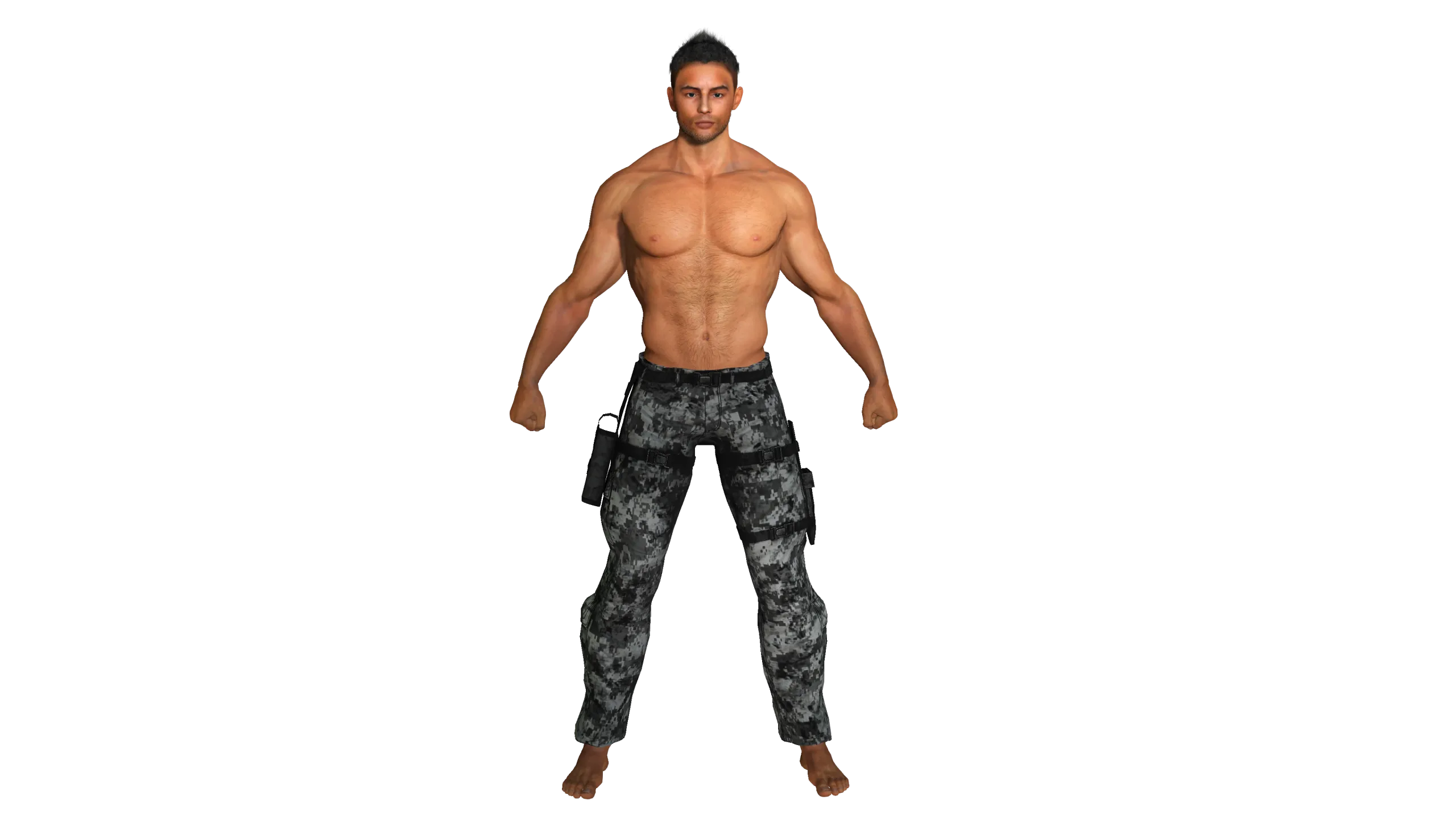 AAA 3D MALE ARMY CHARACTER 01 - HUMAN RIGGED GAME READY