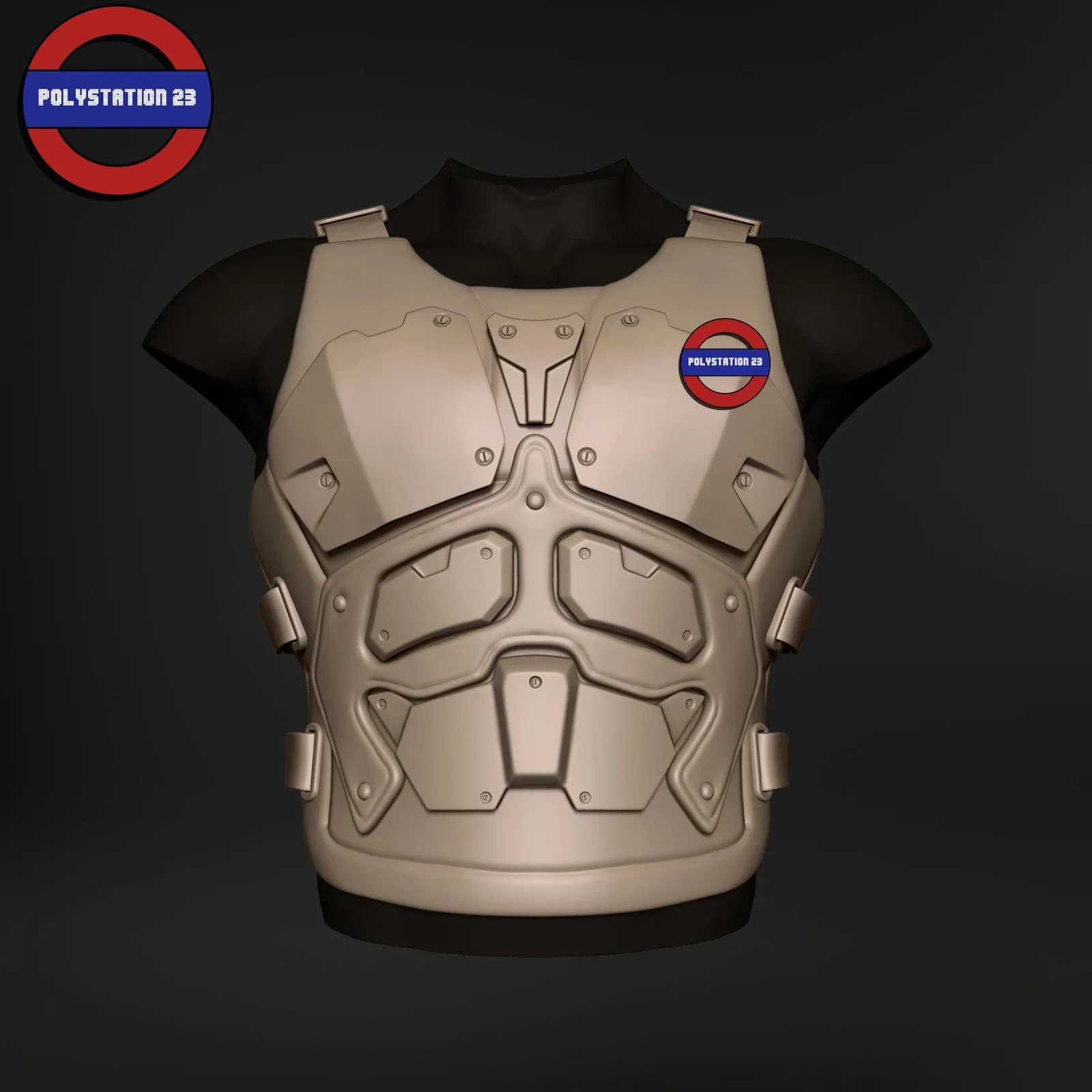 Sci fi character Torso armour v9 highpoly zbrush