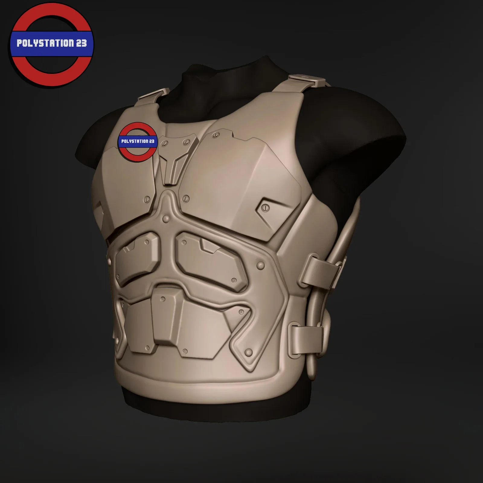 Sci fi character Torso armour v9 highpoly zbrush