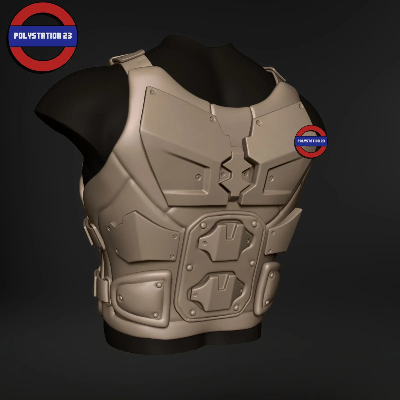 Sci fi character Torso armour v9 highpoly zbrush