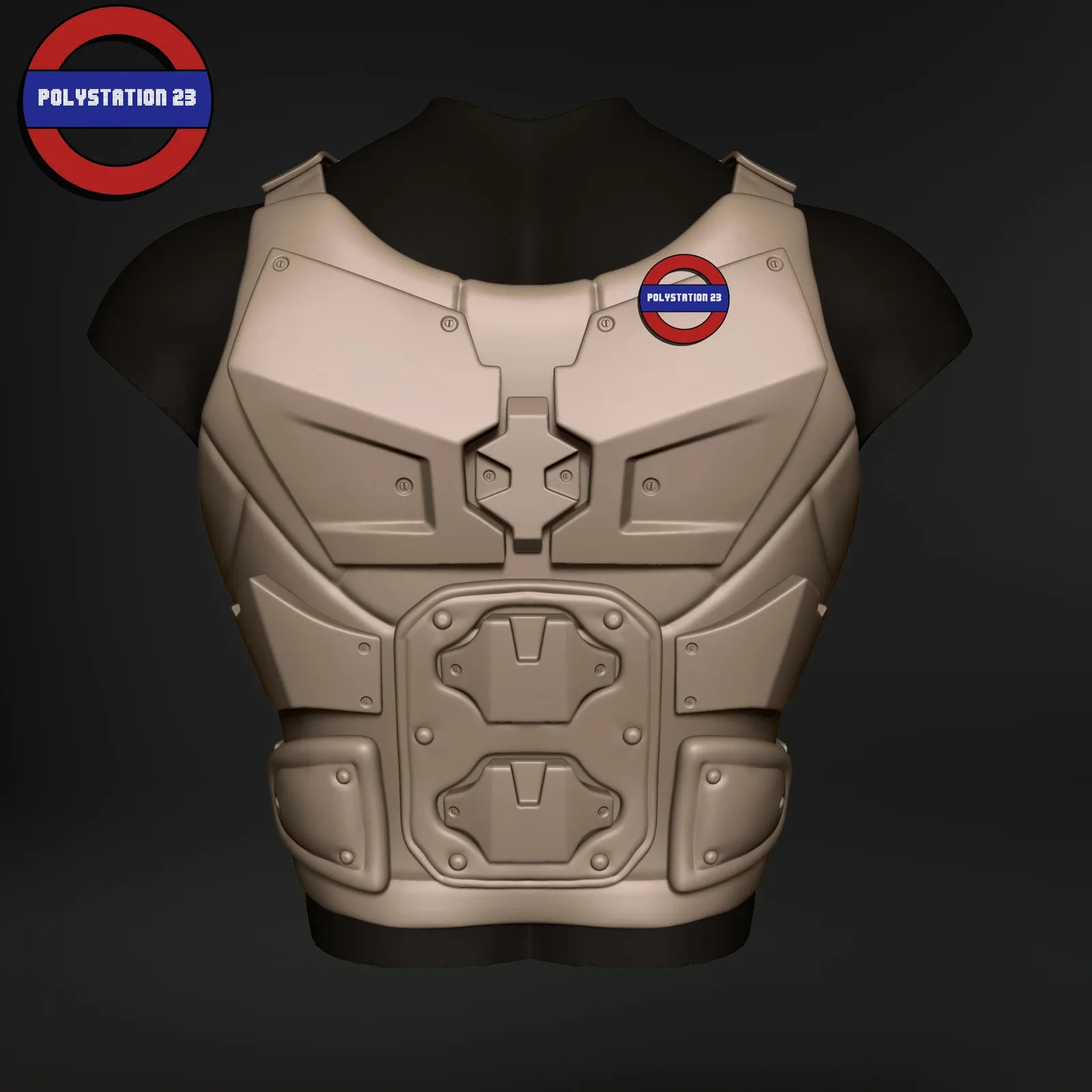 Sci fi character Torso armour v9 highpoly zbrush