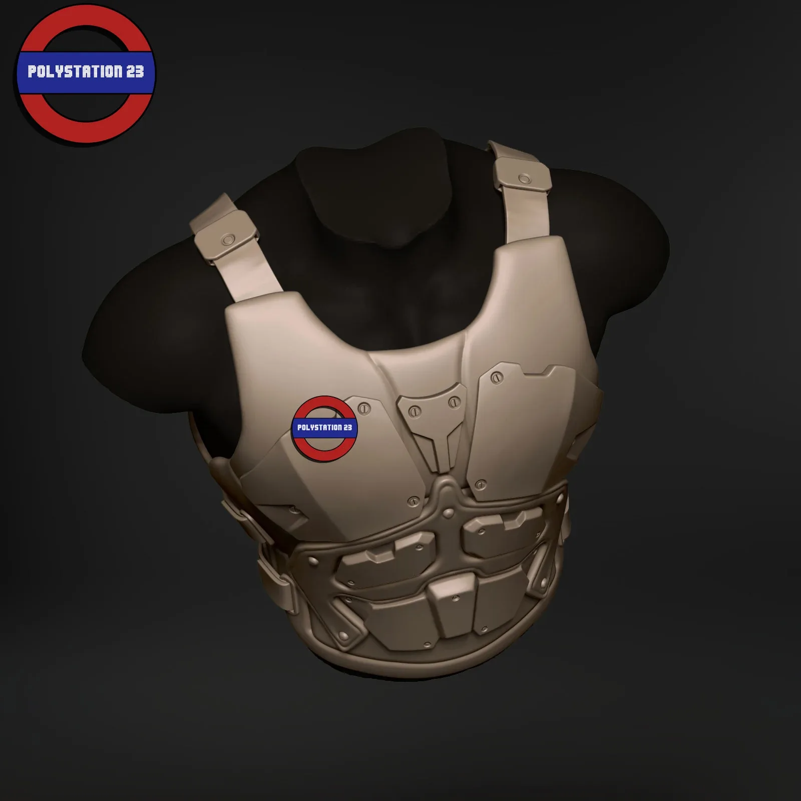 Sci fi character Torso armour v9 highpoly zbrush