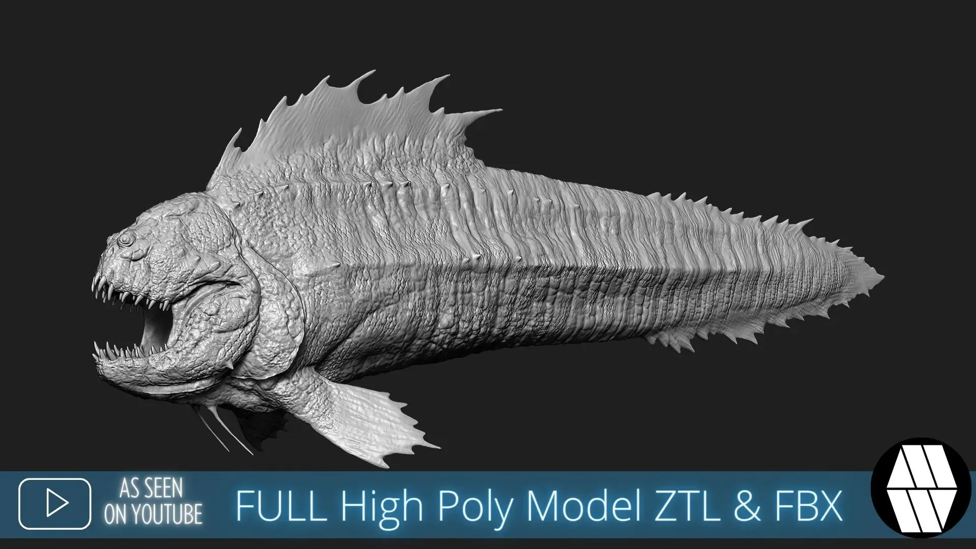 ZBrush Model: Sea Creature High Poly ZTL & FBX