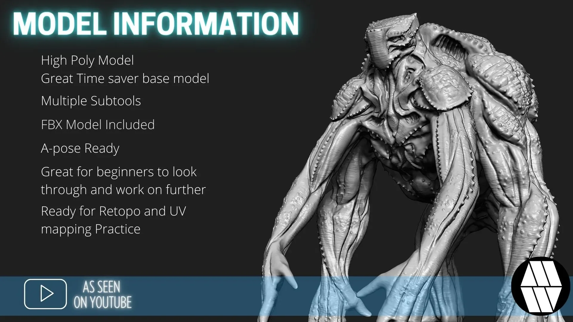 ZBrush Model: Alien Behemoth High Poly ZTL & FBX