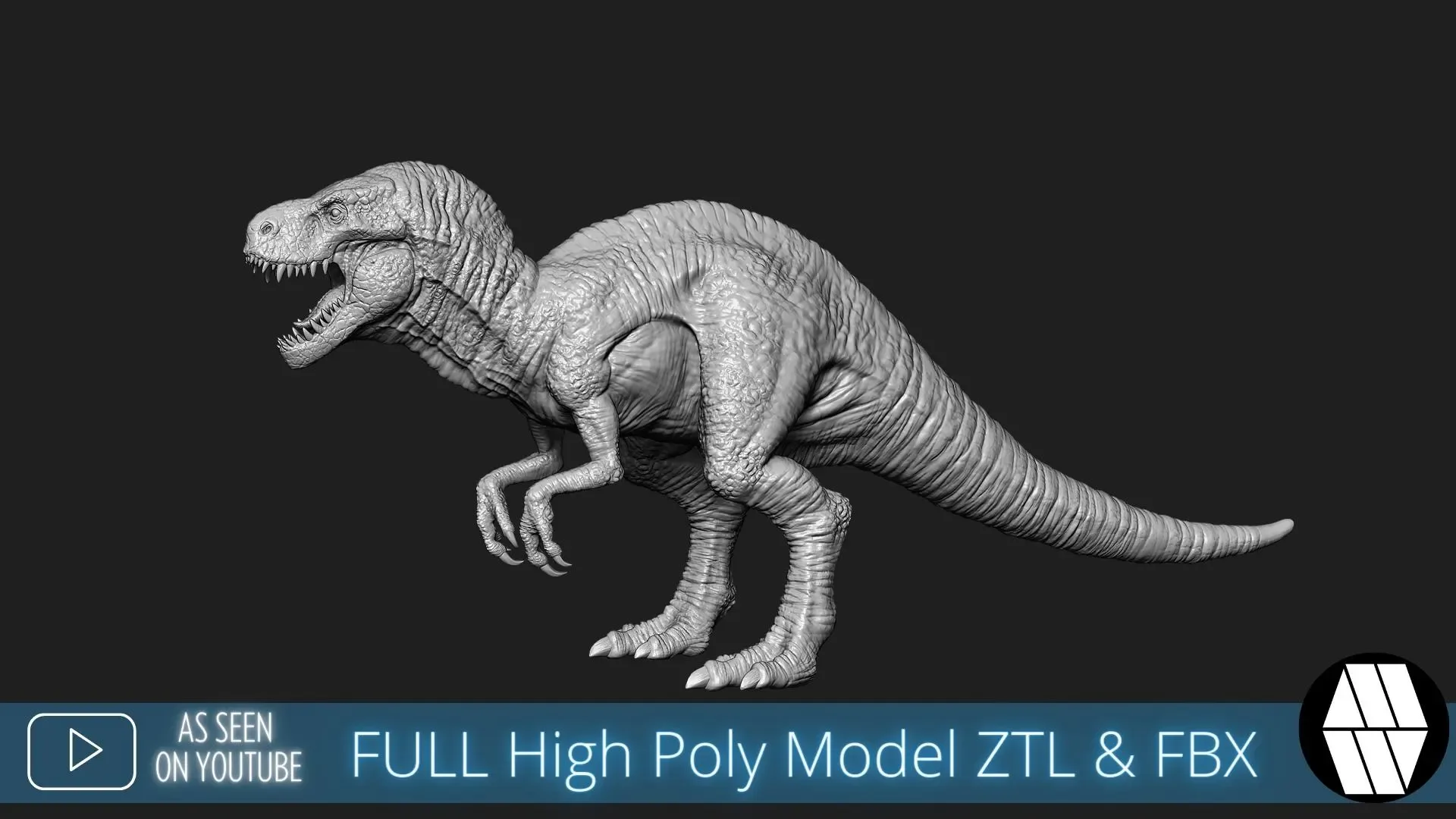 ZBrush Model: T-rex High Poly ZTL & FBX