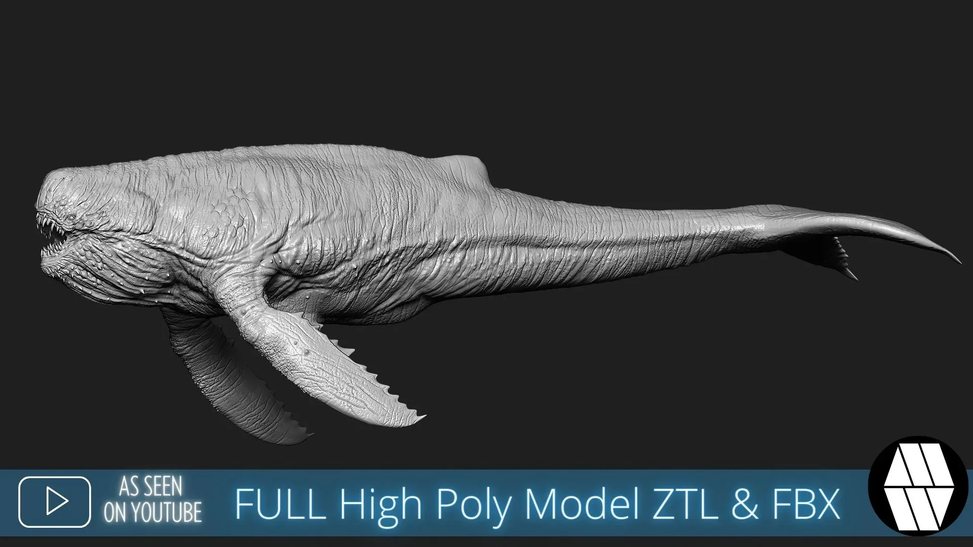 ZBrush Model: Alien Whale High Poly ZTL & FBX