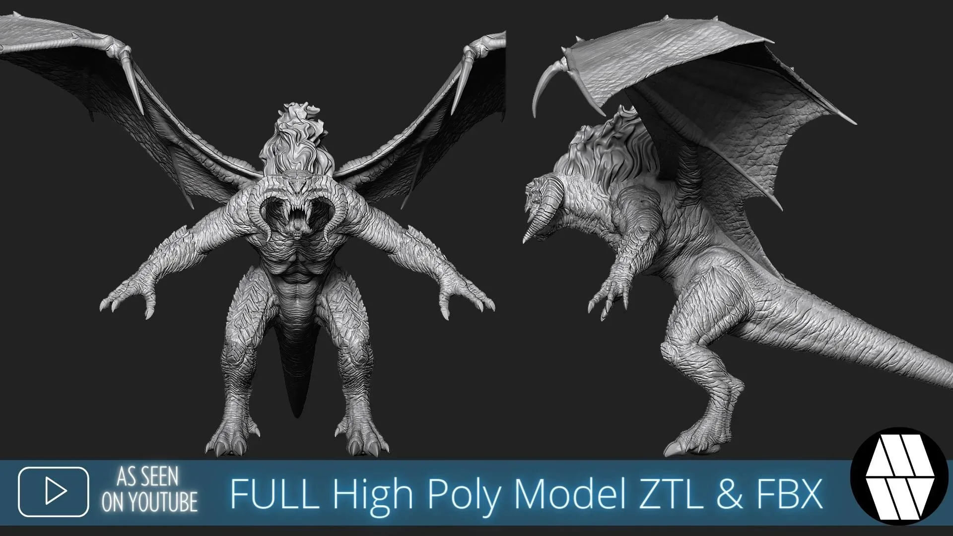 ZBrush Model: Demon High Poly ZTL & FBX