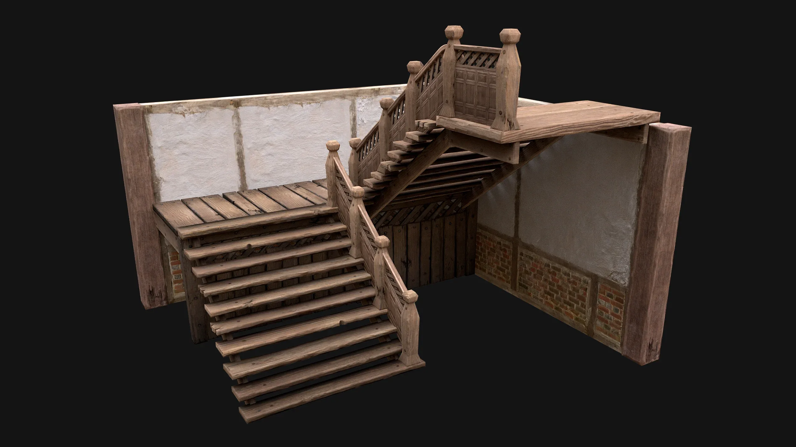 Staircase in a Medieval Room