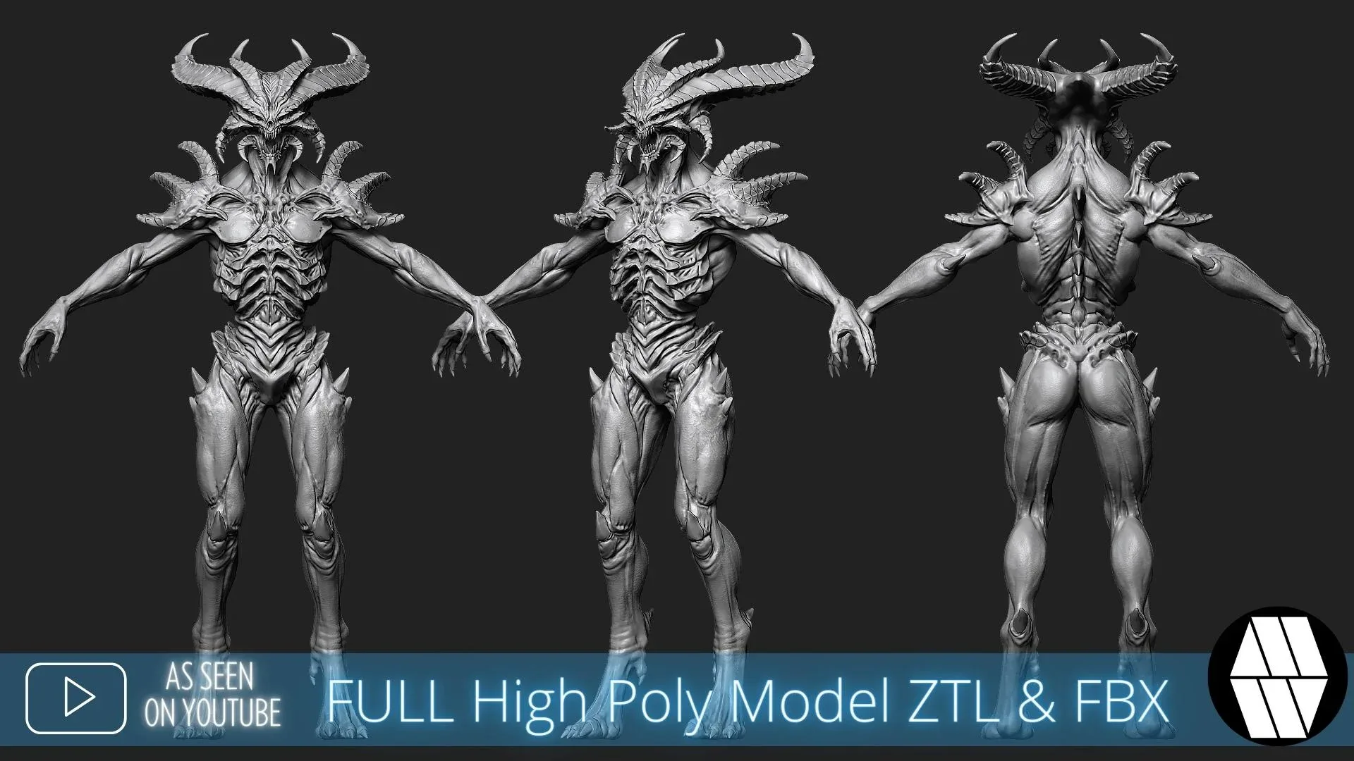 ZBrush Model: Demon Knight High Poly ZTL & FBX