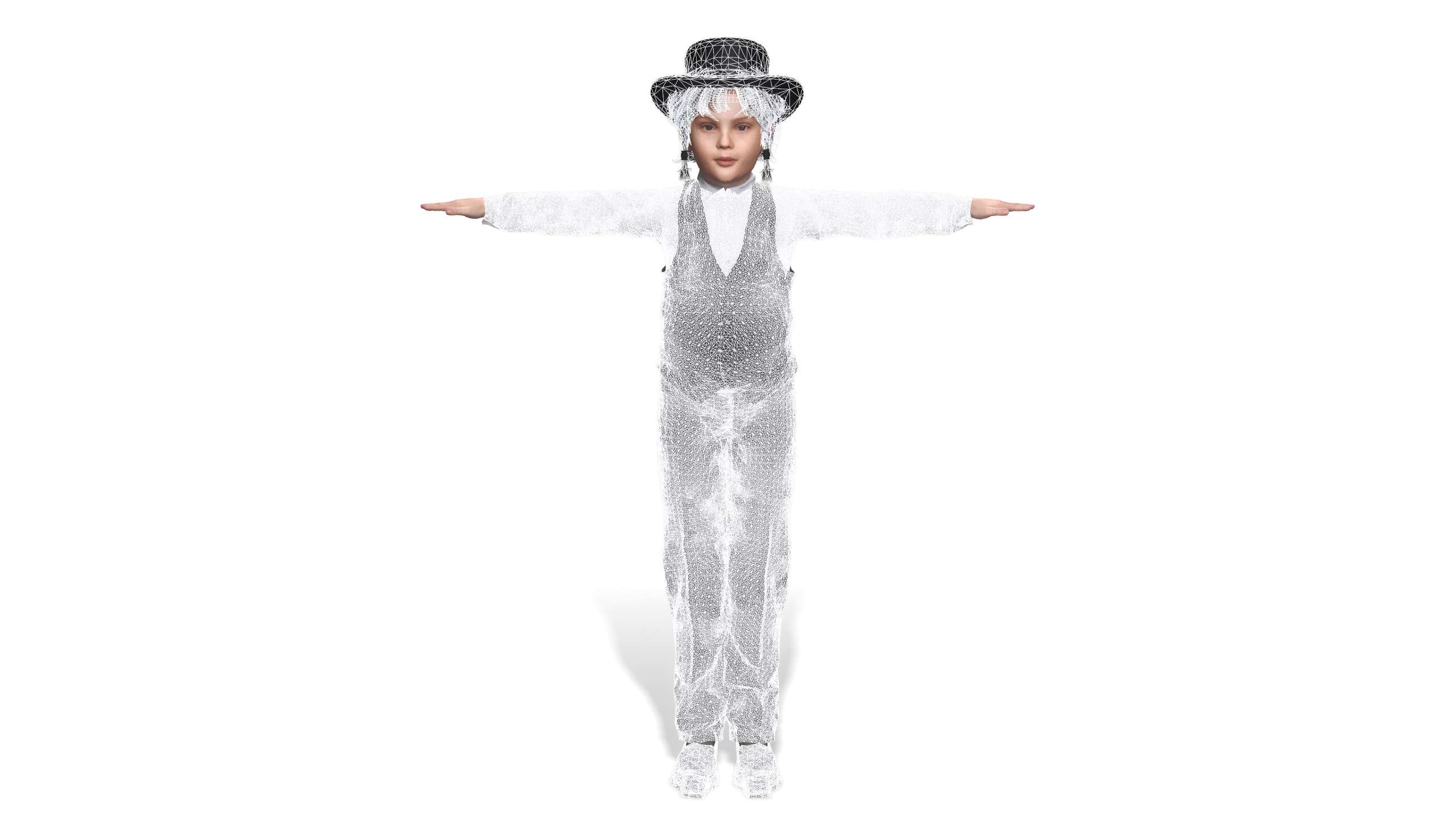 AAA 3D MODEL EUROPEAN JEWISH BOY CHARACTER - JEWISH BOY OUTFIT