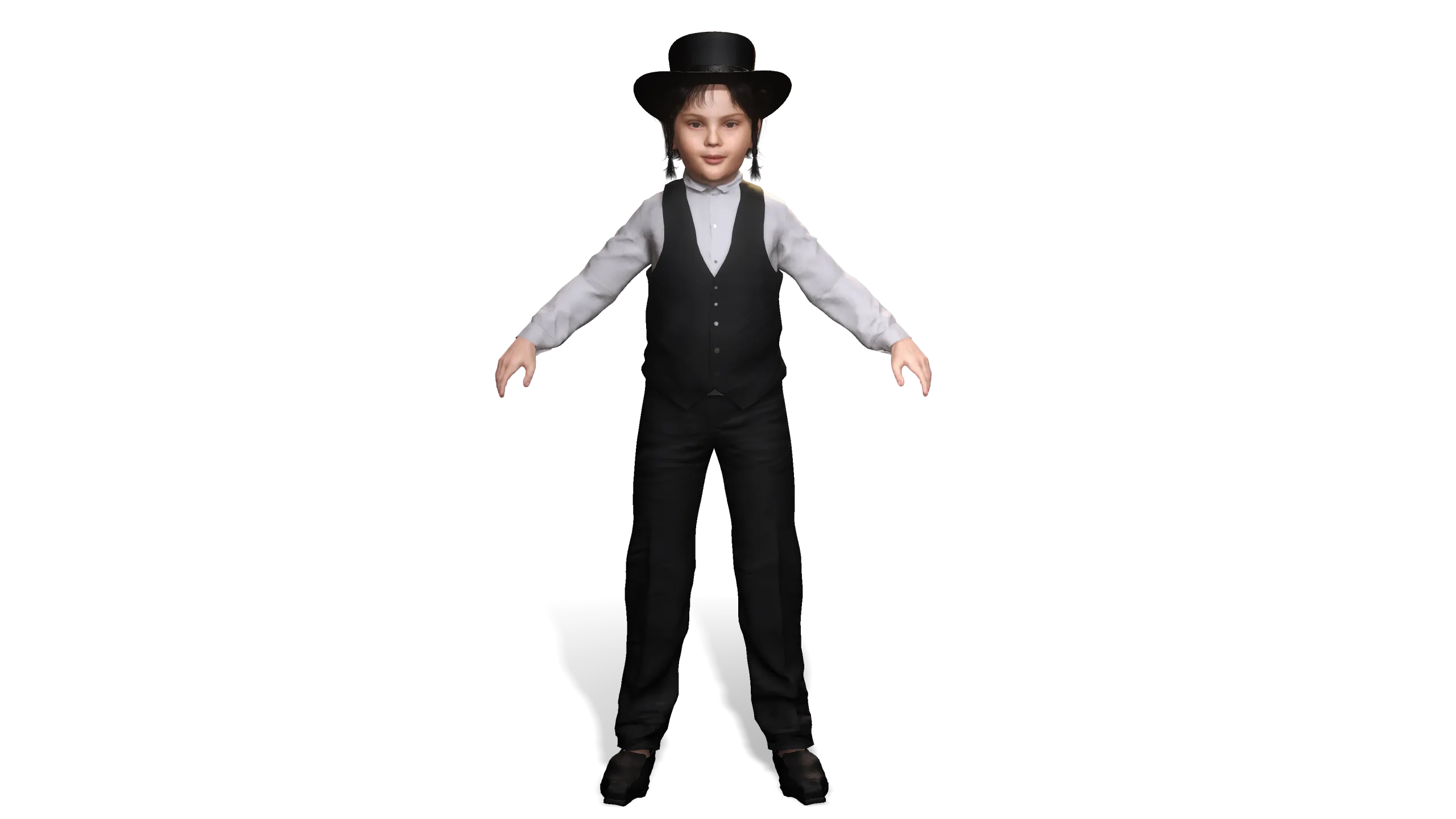 AAA 3D MODEL EUROPEAN JEWISH BOY CHARACTER - JEWISH BOY OUTFIT