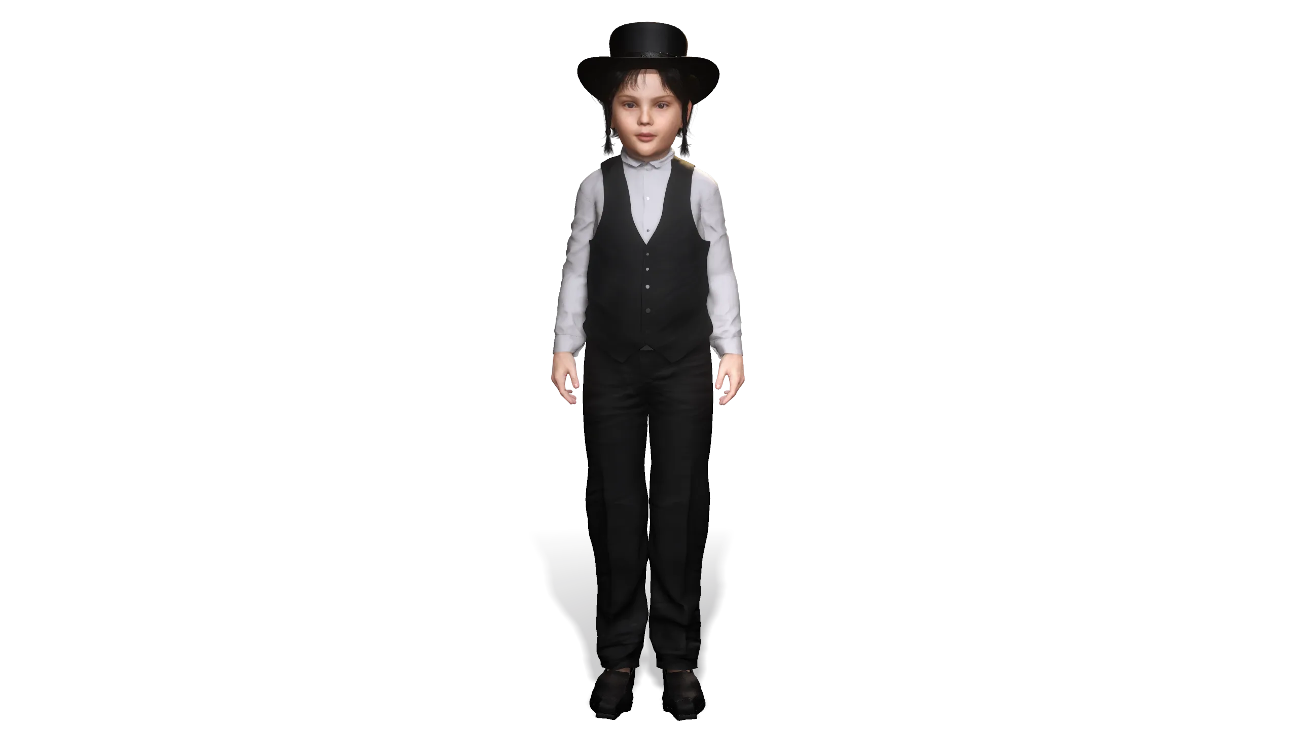 AAA 3D MODEL EUROPEAN JEWISH BOY CHARACTER - JEWISH BOY OUTFIT