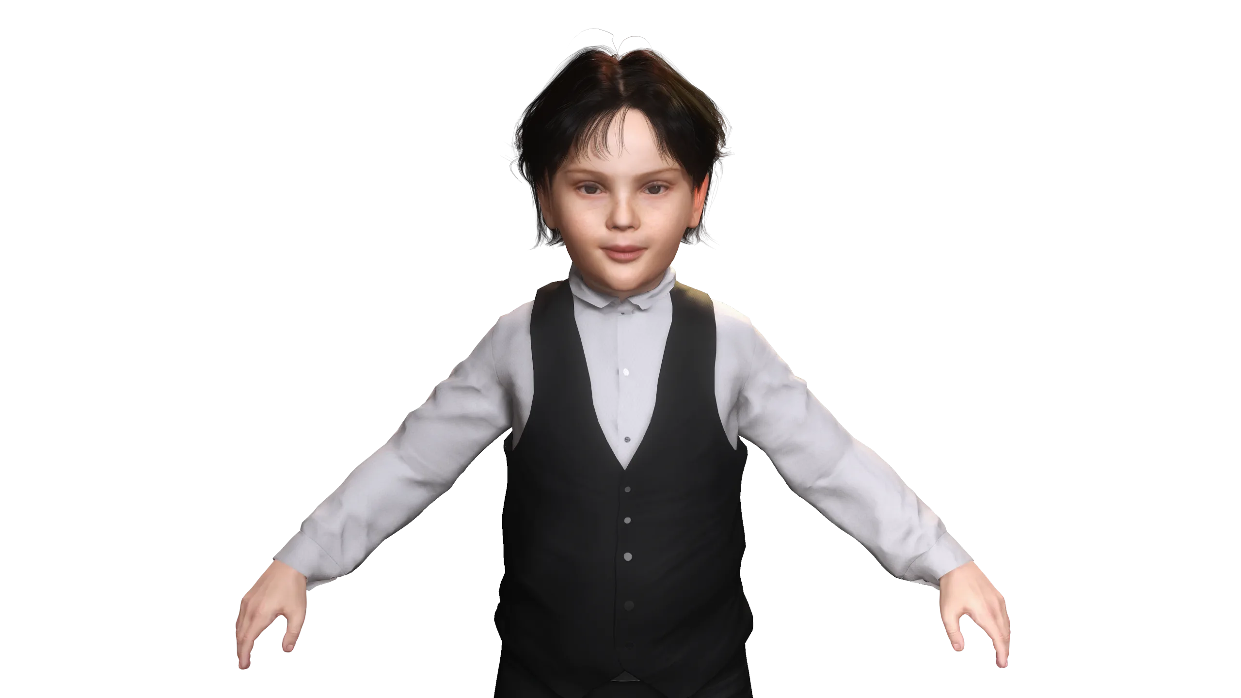 AAA 3D MODEL EUROPEAN JEWISH BOY CHARACTER - JEWISH BOY OUTFIT