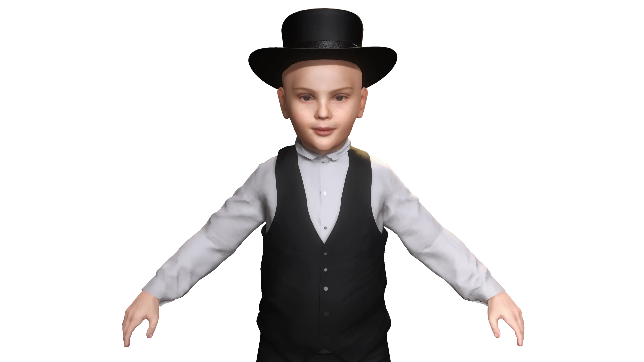 AAA 3D MODEL EUROPEAN JEWISH BOY CHARACTER - JEWISH BOY OUTFIT