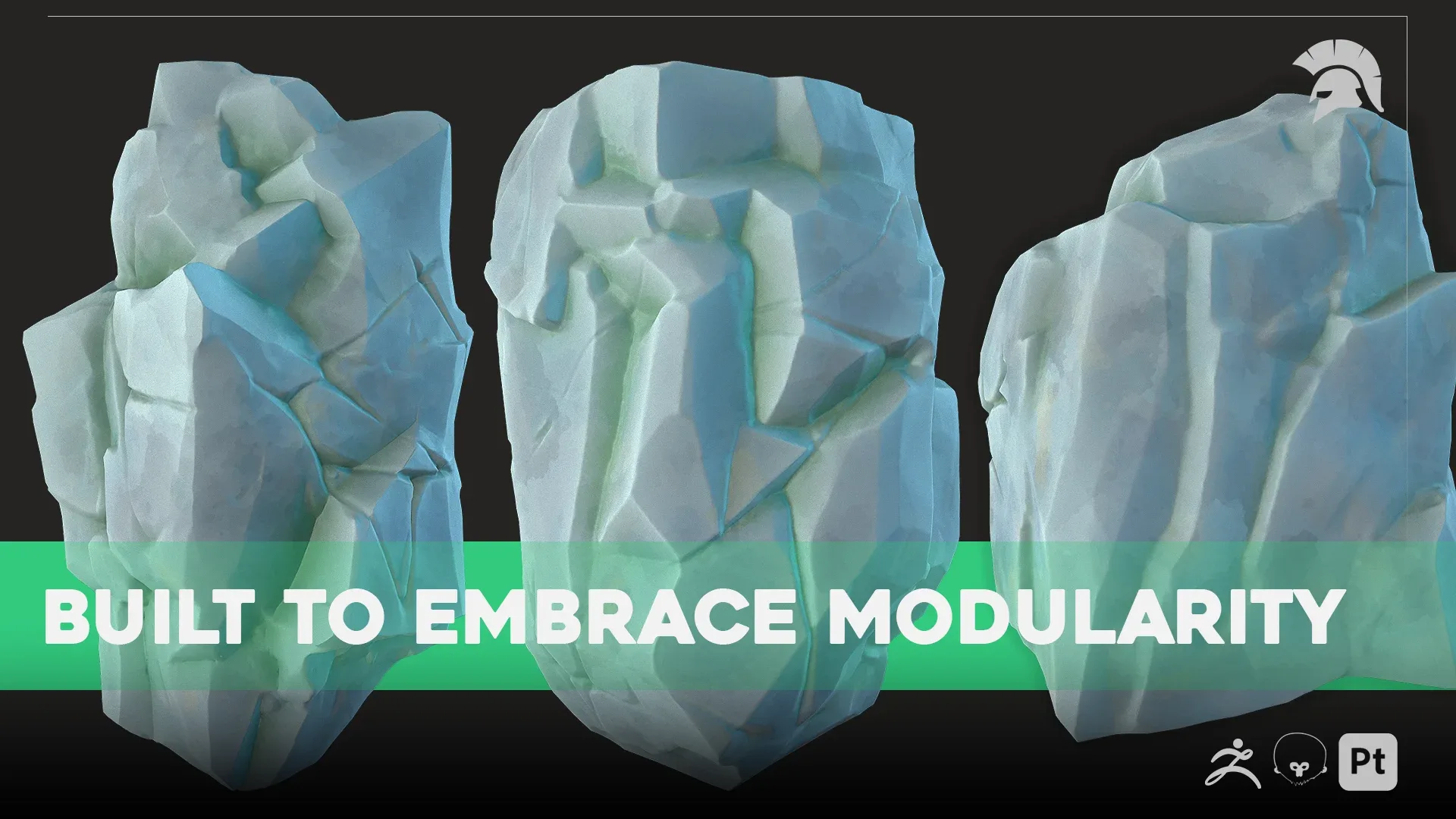 Modular Rocks - Vol. 1 - Stylized - Icy Variation