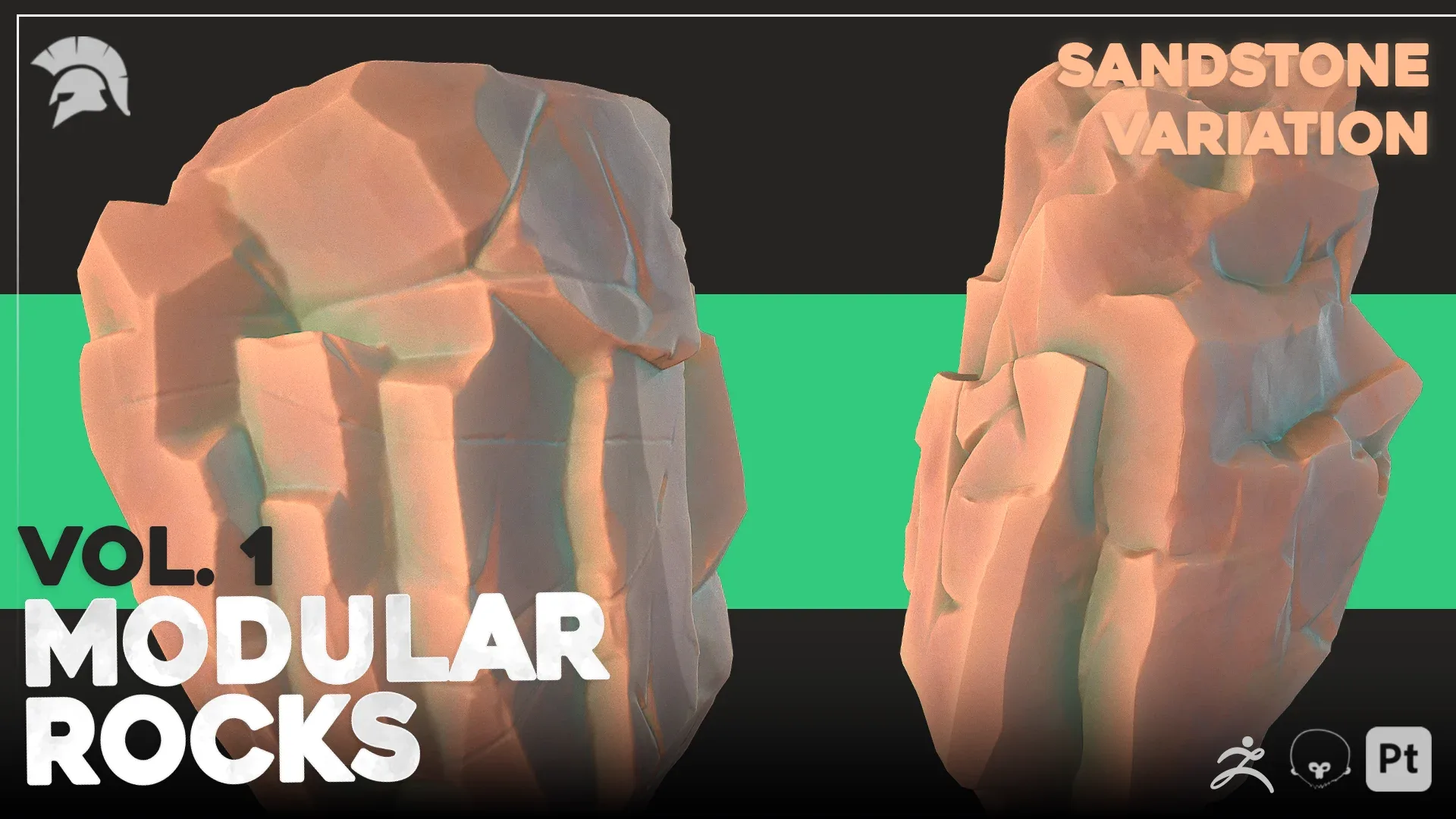 Modular Rocks - Vol. 1 - Stylized - Sandstone Variation