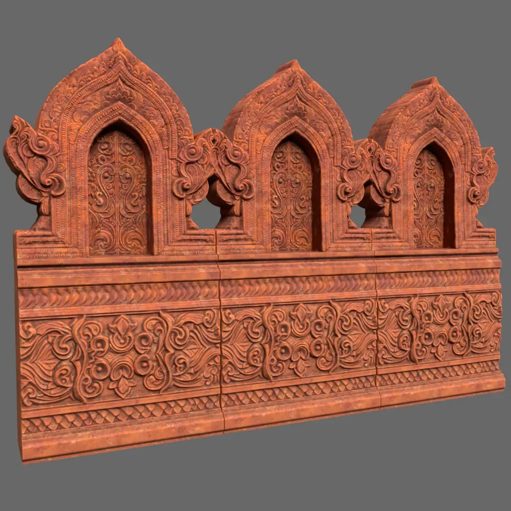 Asia Temple Walls Modular - 231002