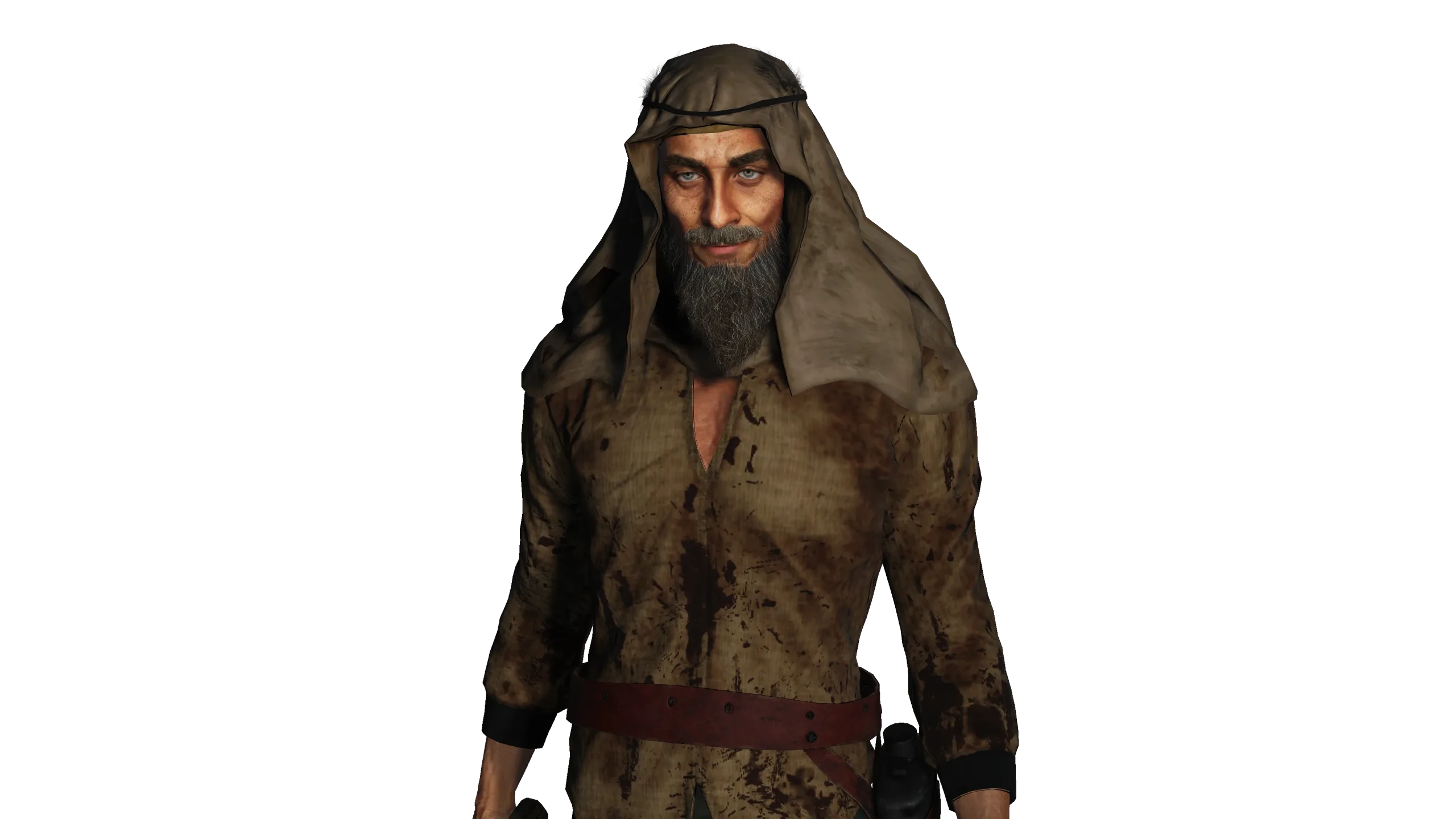 3D REALISTIC MALE CHARACTER - MEDIEVAL BEARDED OLD MAN 01