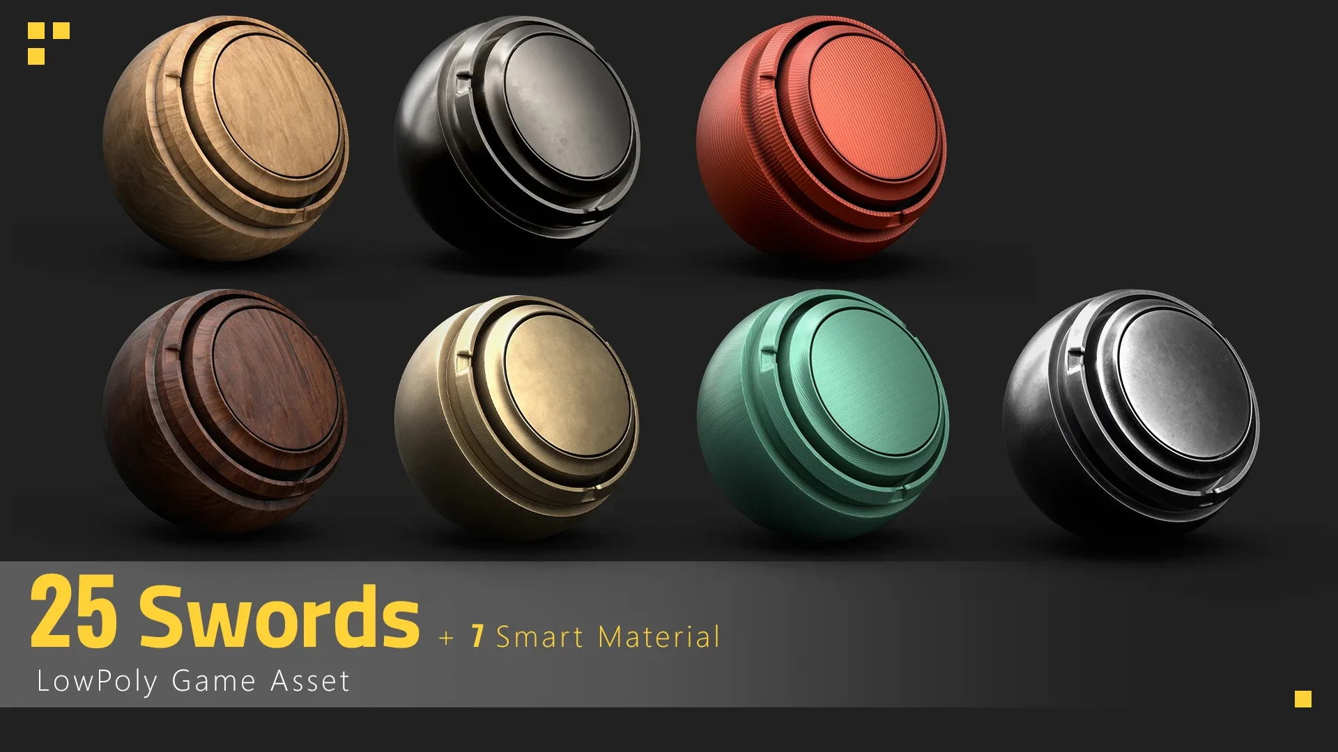 25 Sword Game Asset + 7 Free Smart Material