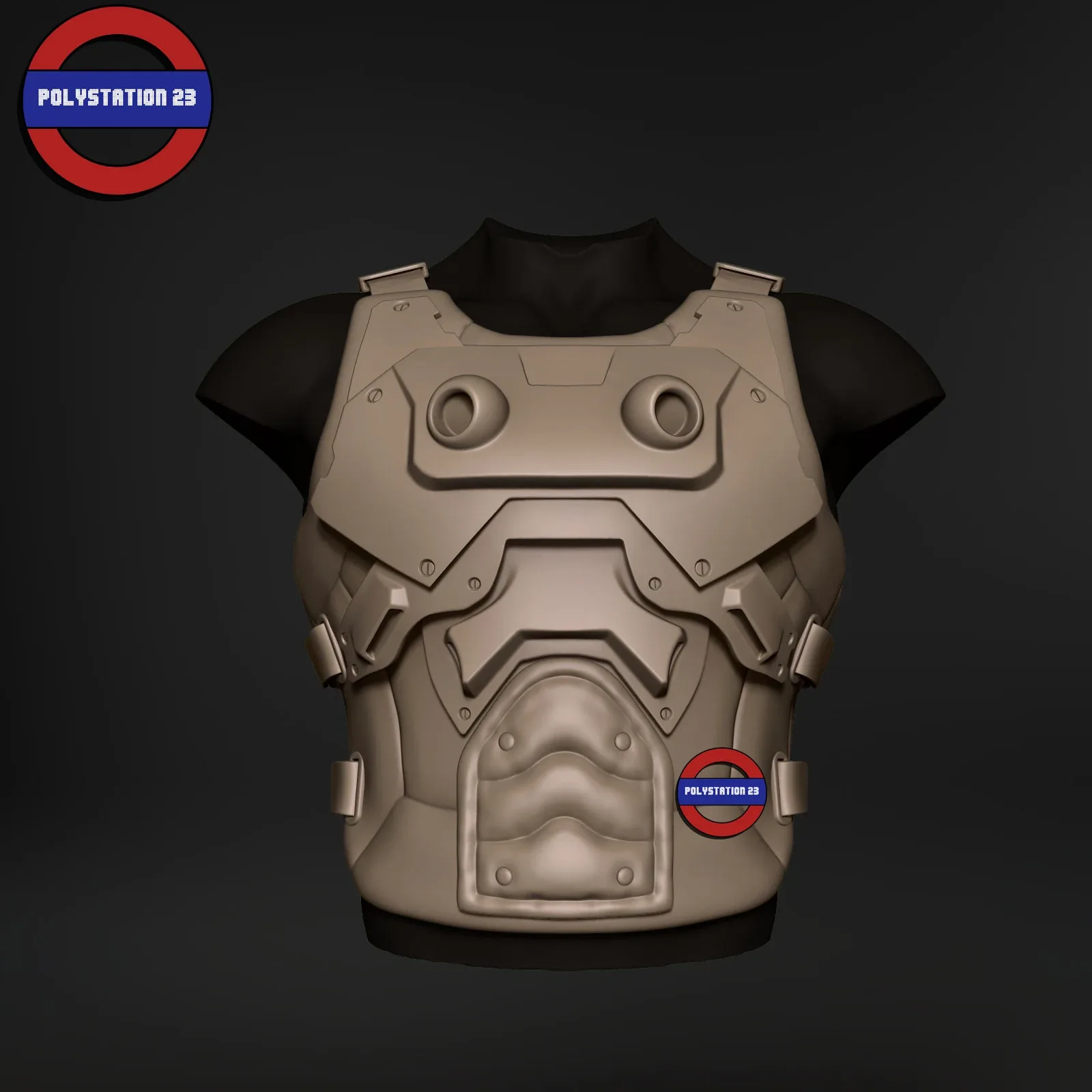 Sci fi character Torso armour v10 highpoly zbrush