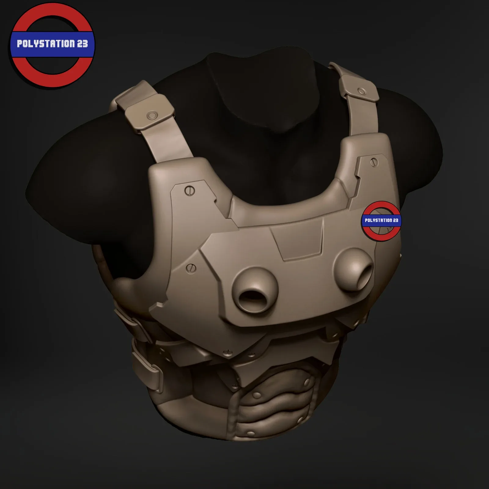 Sci fi character Torso armour v10 highpoly zbrush