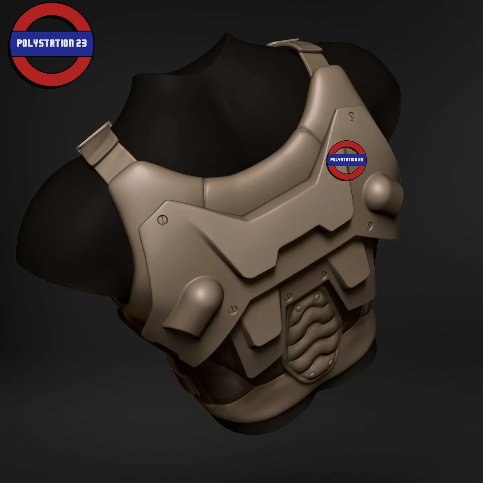 Sci fi character Torso armour v10 highpoly zbrush