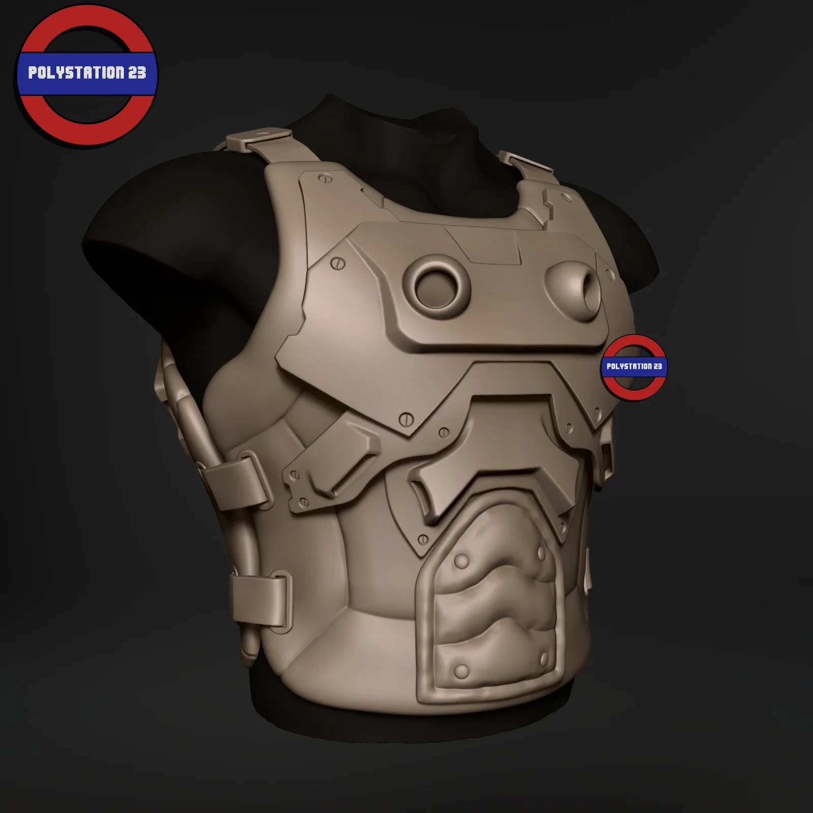 Sci fi character Torso armour v10 highpoly zbrush