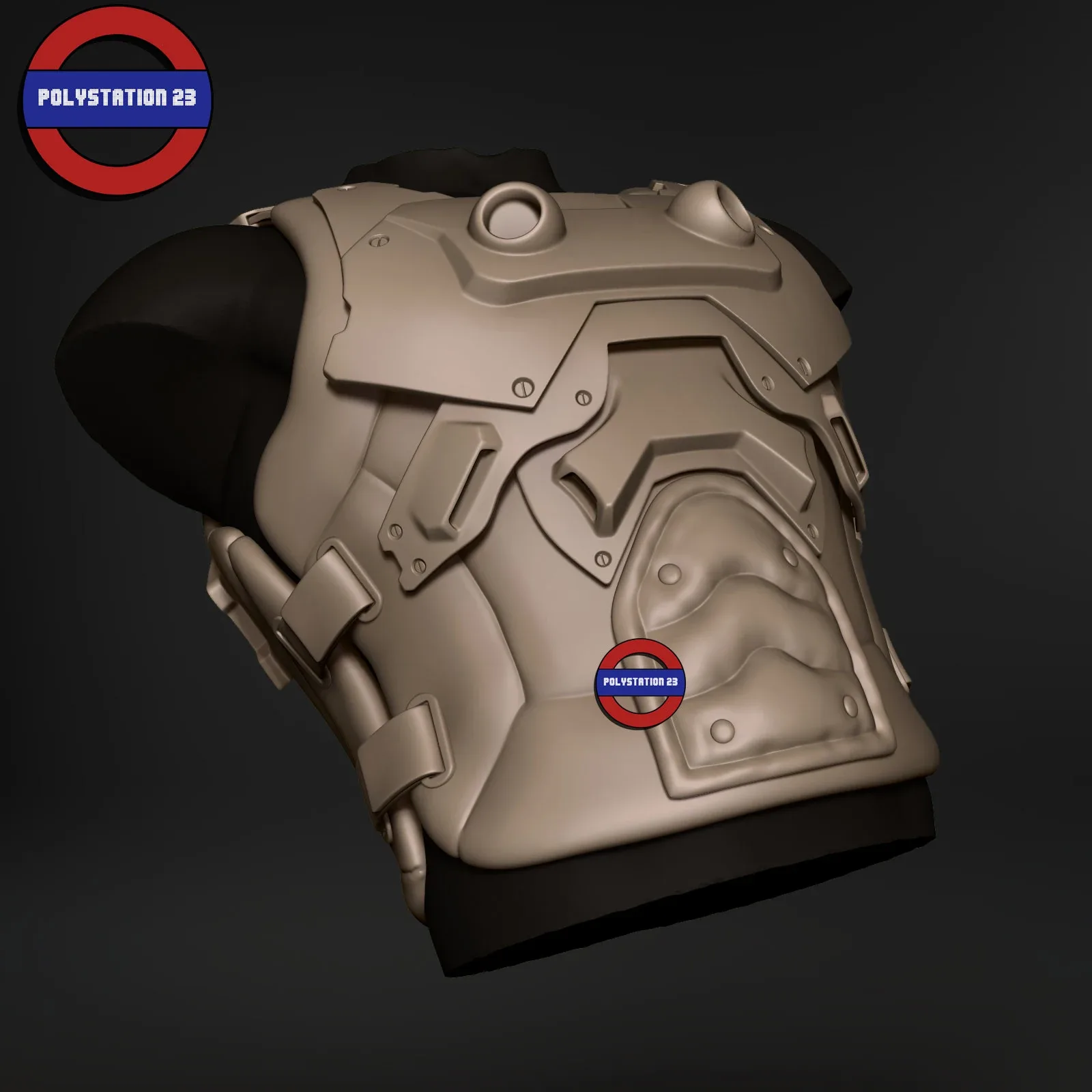 Sci fi character Torso armour v10 highpoly zbrush