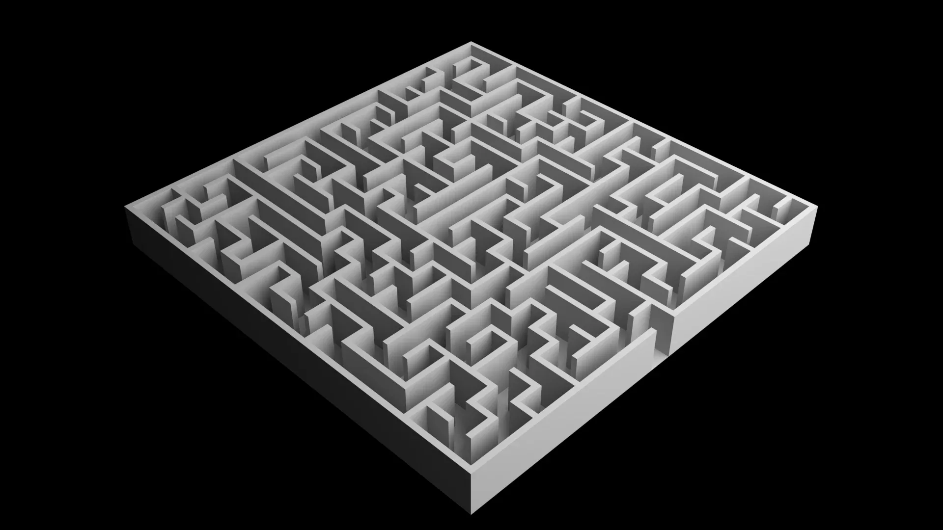 5 Low Poly Square Mazes