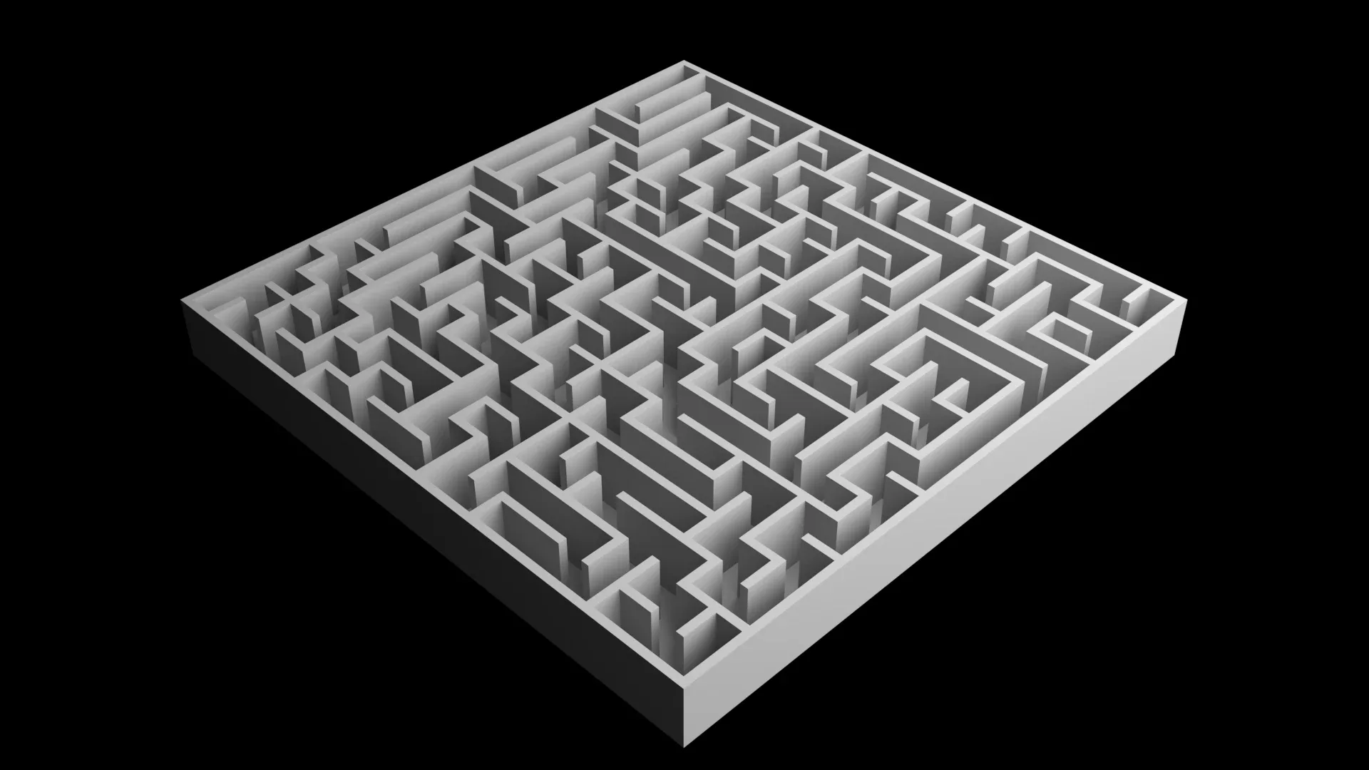 5 Low Poly Square Mazes