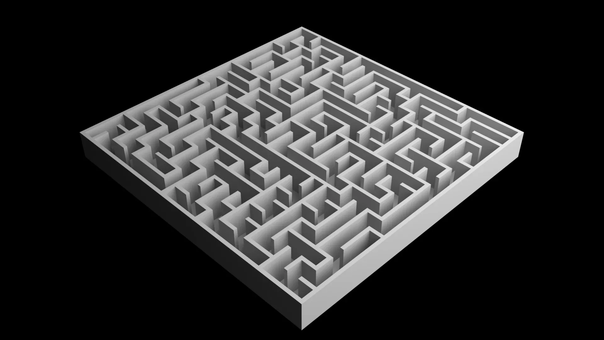 5 Low Poly Square Mazes