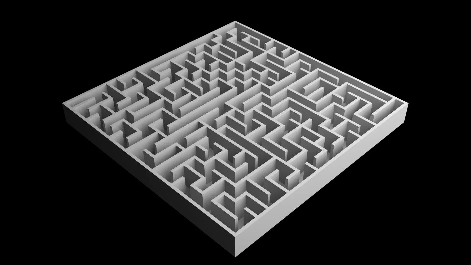 5 Low Poly Square Mazes