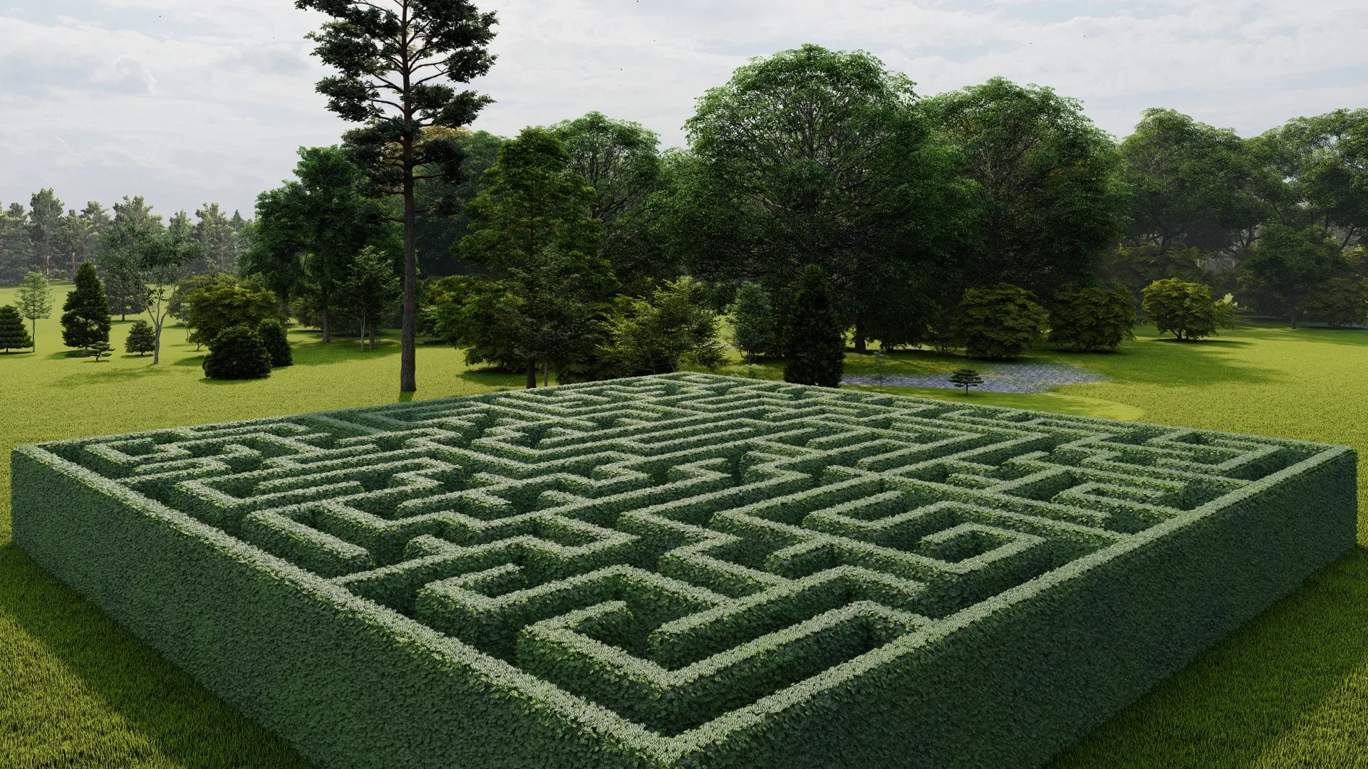 5 Low Poly Square Mazes