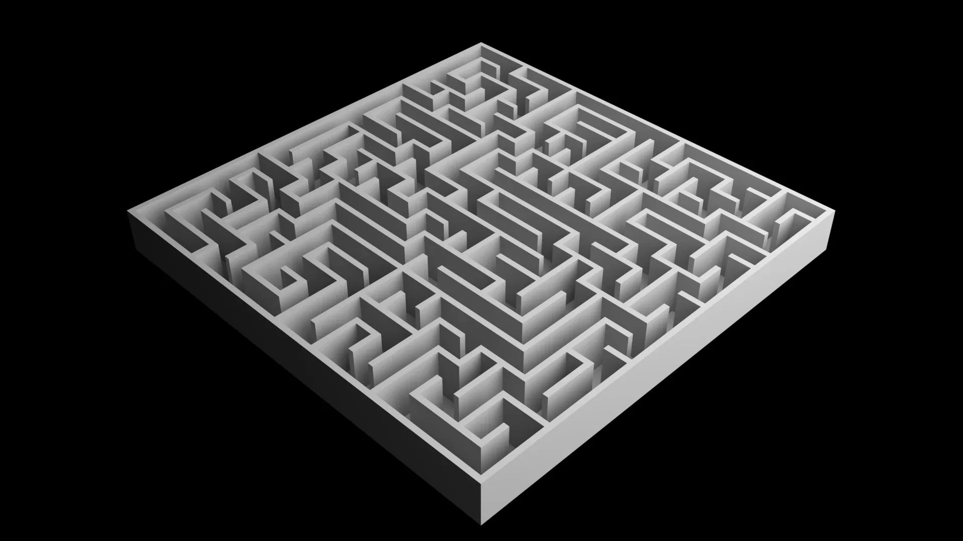 5 Low Poly Square Mazes