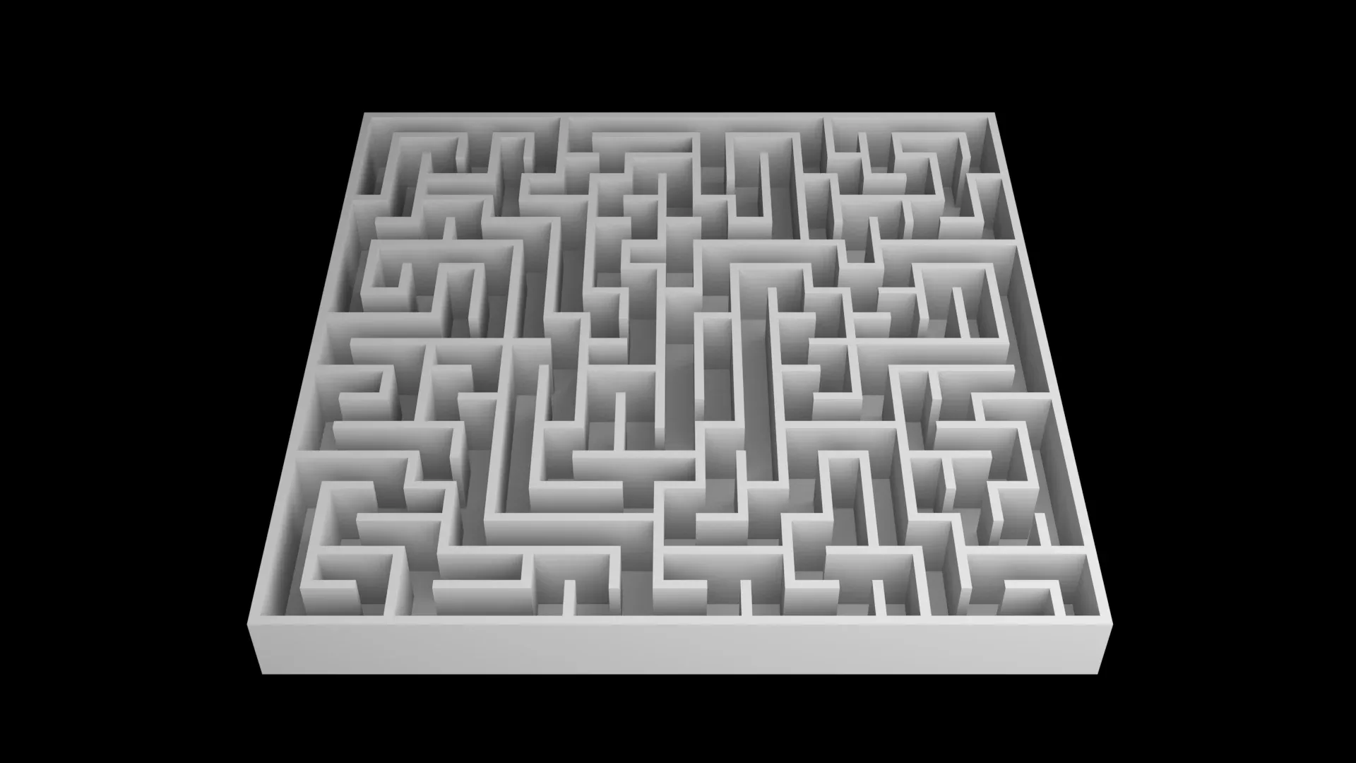 5 Low Poly Square Mazes