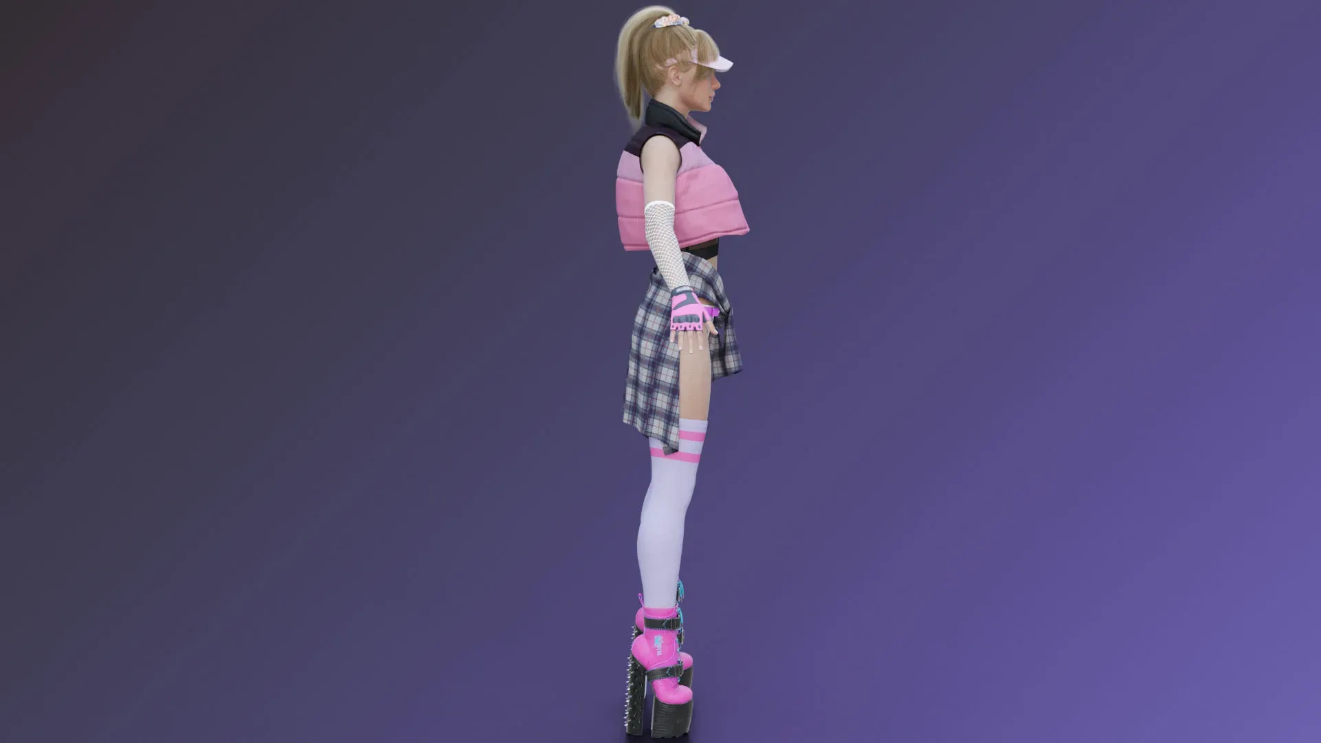 Chloe Grace Moretz - Chic Rocker Outfit - Sporty Style Fashion Free low-poly 3D model