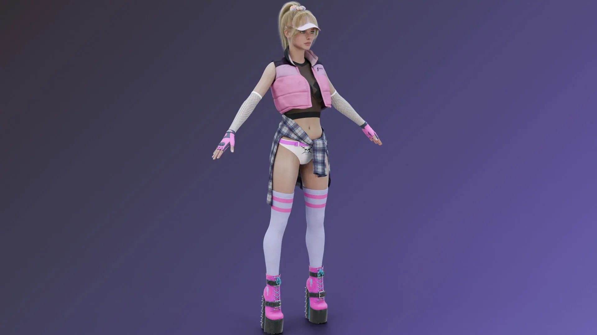 Chloe Grace Moretz - Chic Rocker Outfit - Sporty Style Fashion Free low-poly 3D model