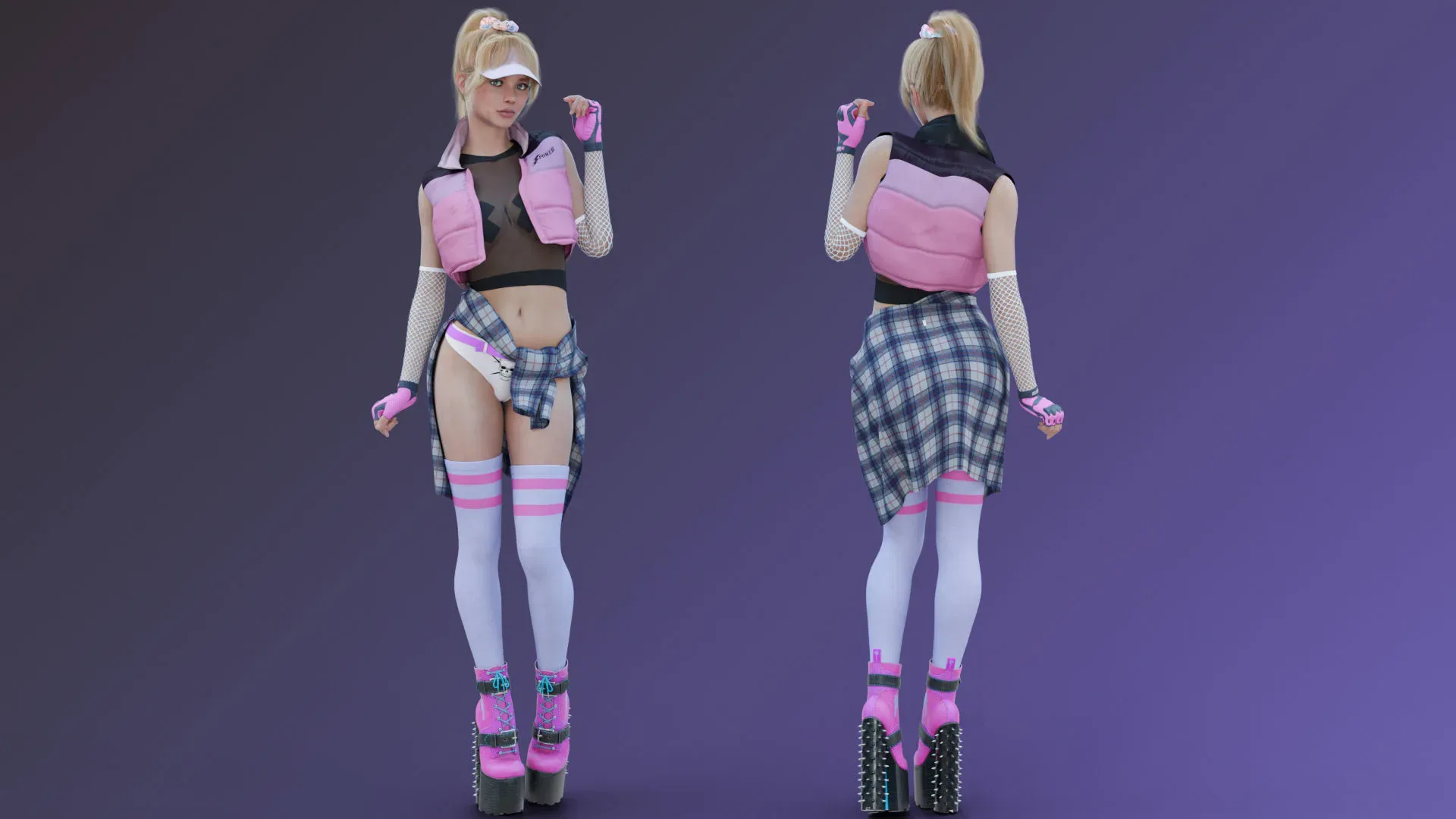 Chloe Grace Moretz - Chic Rocker Outfit - Sporty Style Fashion Free low-poly 3D model