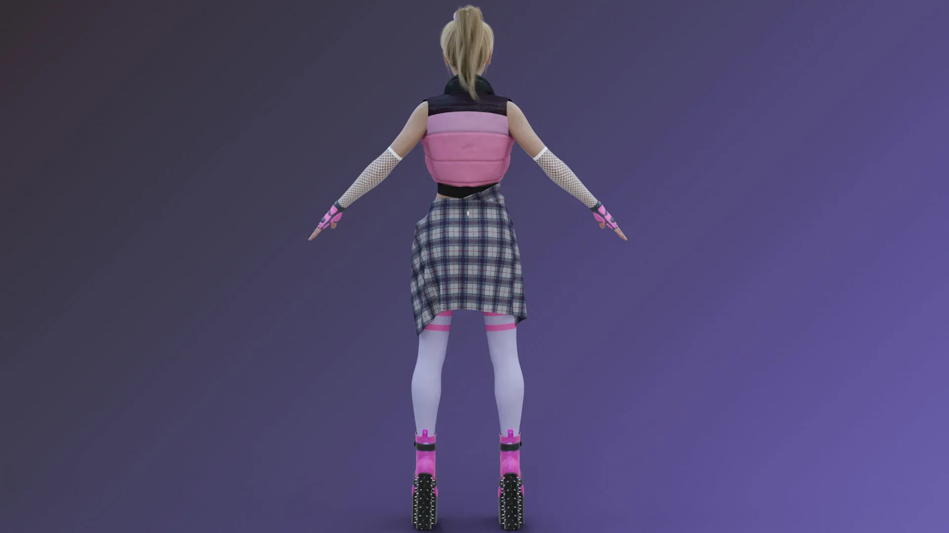 Chloe Grace Moretz - Chic Rocker Outfit - Sporty Style Fashion Free low-poly 3D model