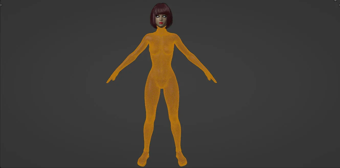 Sexy Young Asian Girl with Cyberpunk Space Ranger Armor Suit - Rigged - 4K Textures